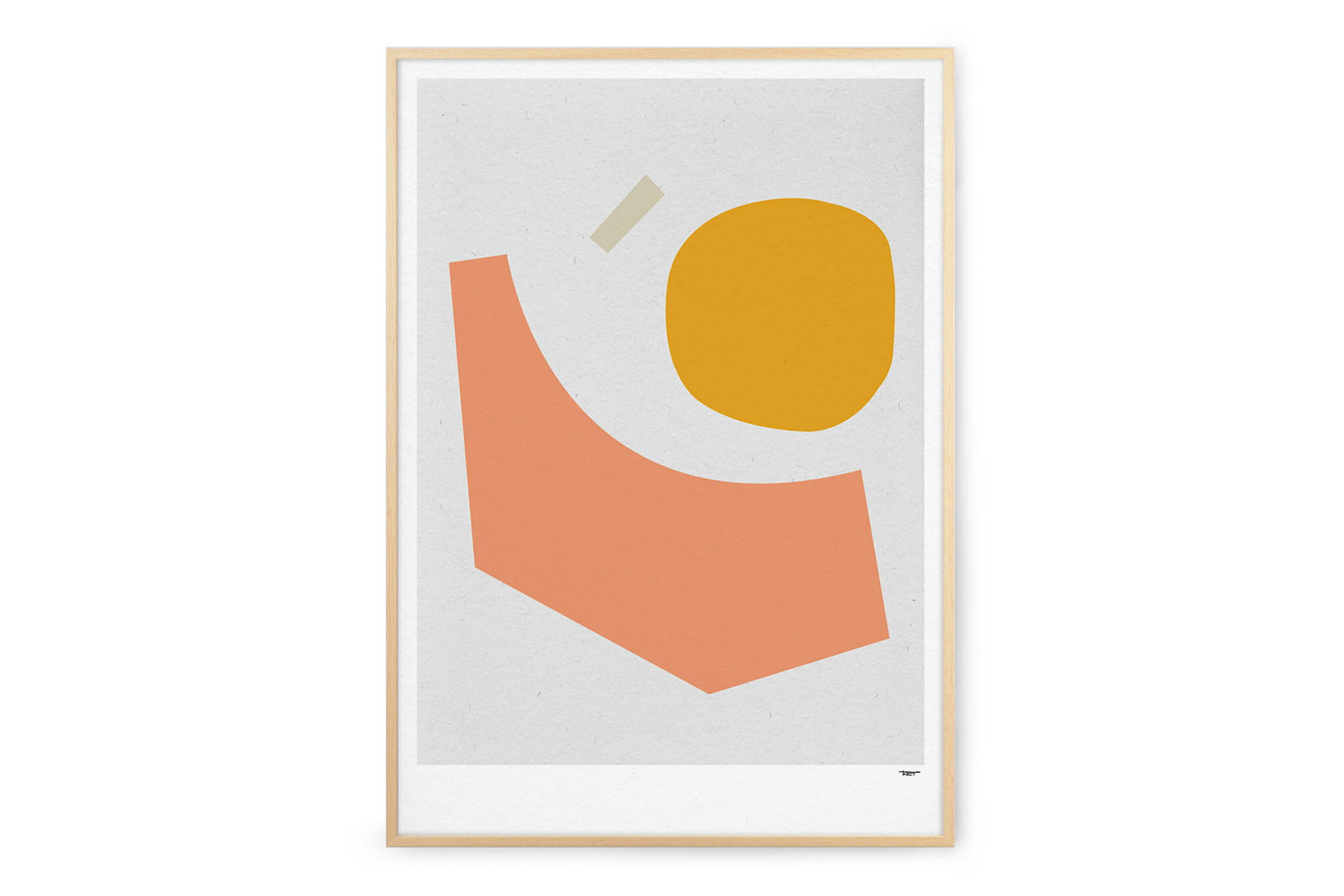 Tom Pigeon　ポスター/アートプリント　A2　Paper Cut Yellow　【アート イ