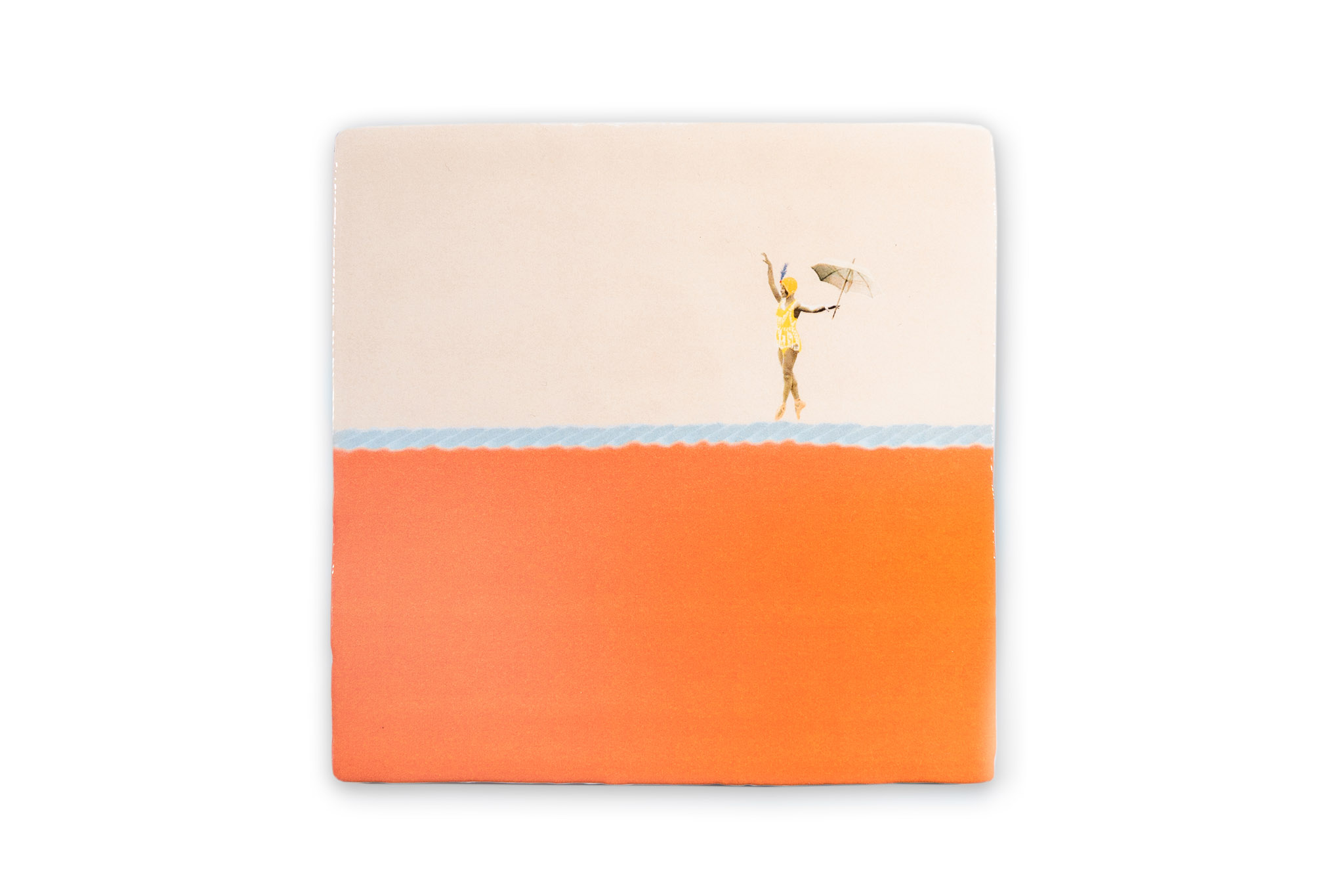StoryTiles　オランダ製セラミックタイル/陶板/ウォールデコレーション　Tiny Dancer　Mサイズ（13×13cm）　【ウォールアート ウォールデコレーション セラミック 陶器 タイル 陶板 北欧雑貨 モノトーン おしゃれ インテリア モノクロ 壁掛け 小物 可愛い レトロ ビンテージ