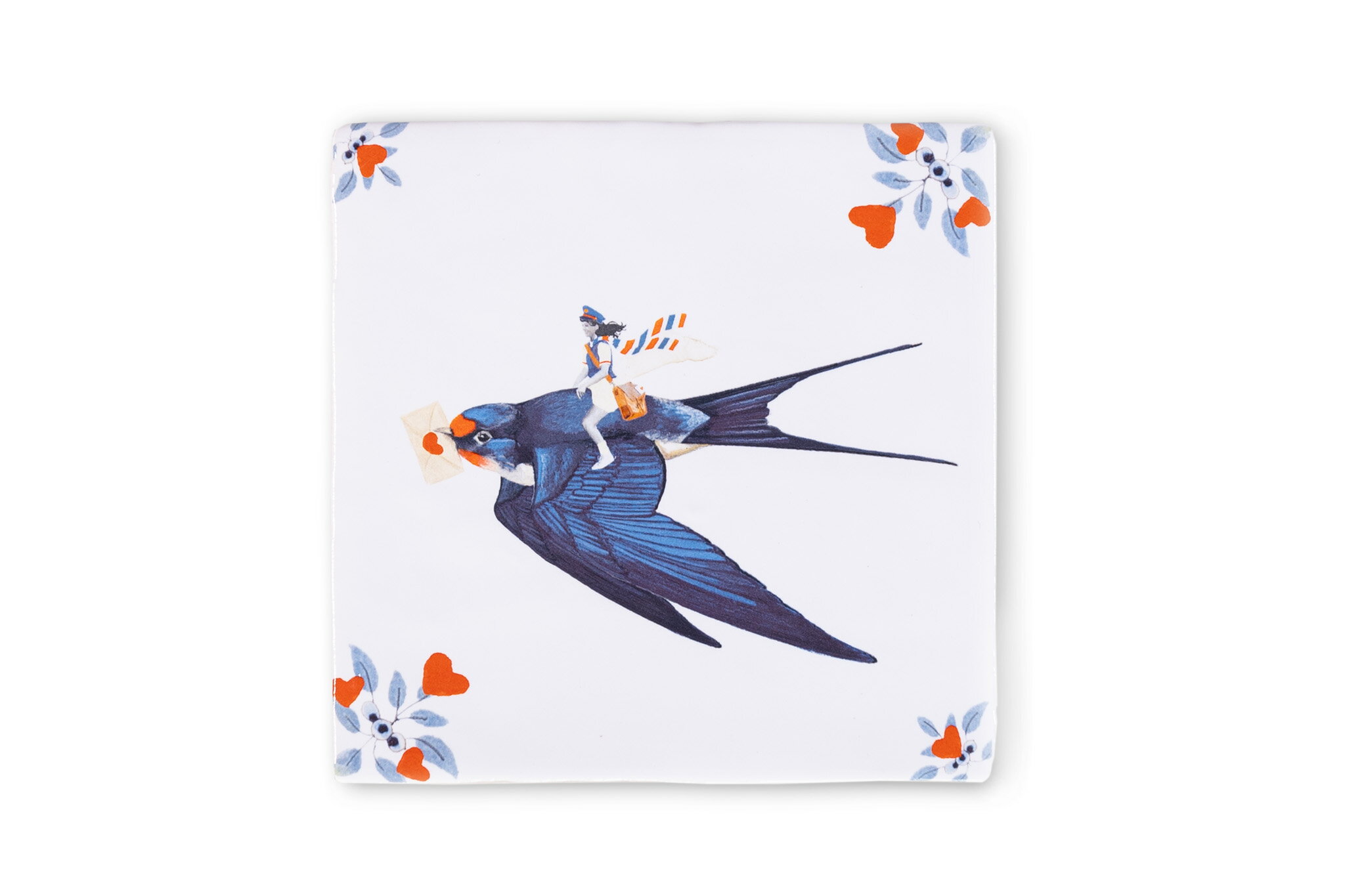 StoryTiles　オランダ製セラミックタイル/陶板/ウォールデコレーション　Sending you a message　Mサイ..