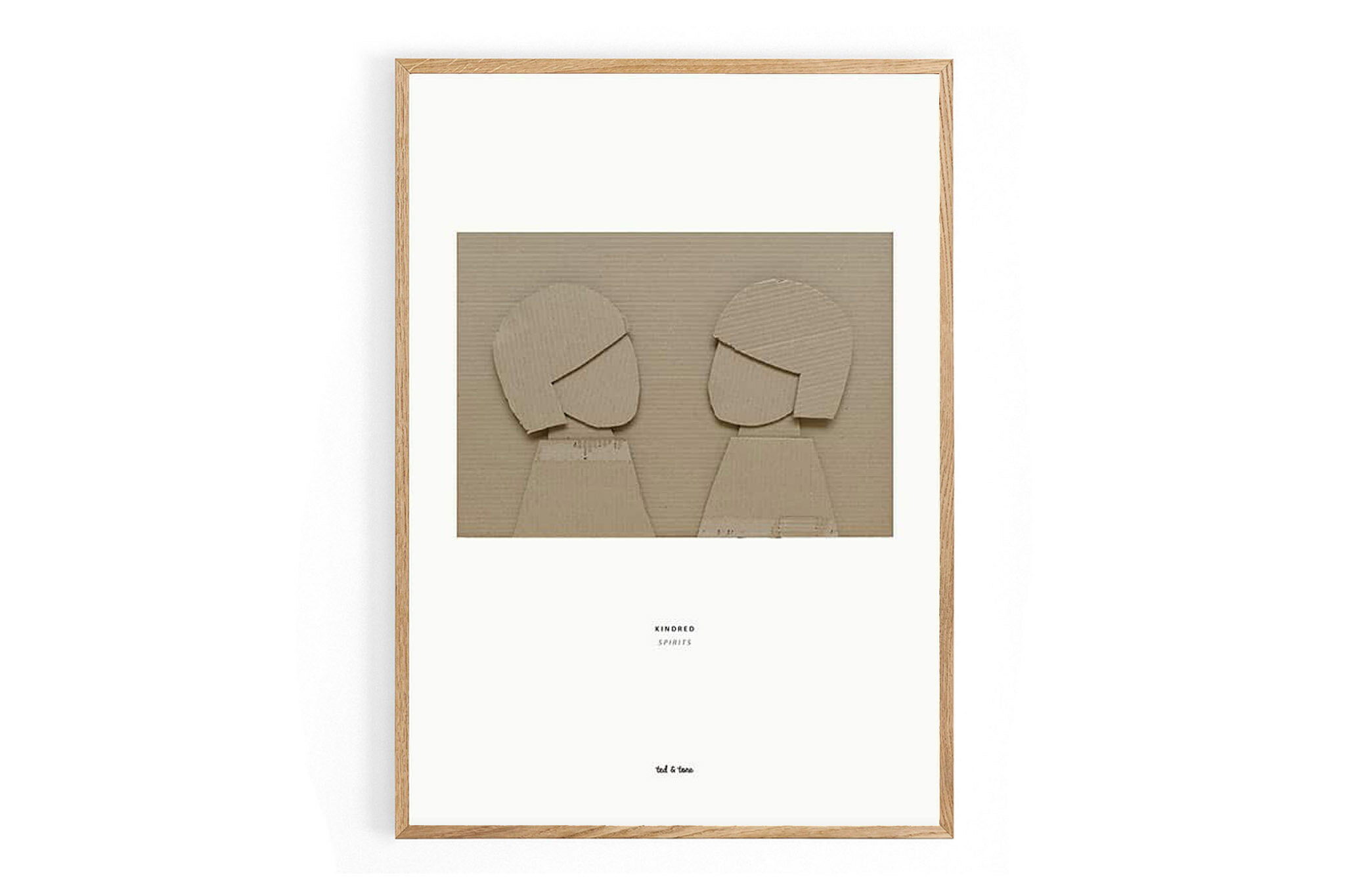 樂天商城 - Ted & Tone　ポスター/アートプリント　A3　Kindred spirits　【アート イラスト キッズ 子供 ポスター インテリア 北欧雑貨 ウォールアート 額縁 壁紙 おしゃれ 壁掛け 絵画 パネル モダン モノクロ モノトーン ザ オランダ】