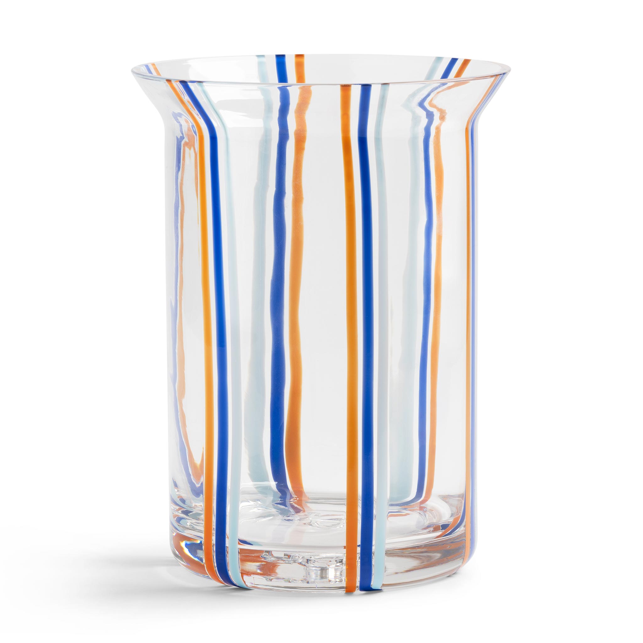 &Klevering アンドクレベリン フラワーベース Yogu Stripe ブルー 高さ24cm ガラス製 陶器 花瓶 一輪挿し 花器 北欧雑貨 オランダ ヨーロッパ雑貨 インテリア モダン デザイン雑貨 アムステルダム デザイナーズ おしゃれ