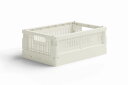 made crate 100% リサイクルプラスチックの折りたたみボックス/クレート Miniサイズ Milk 【北欧 バスケット かご プラスチック コンテナ...