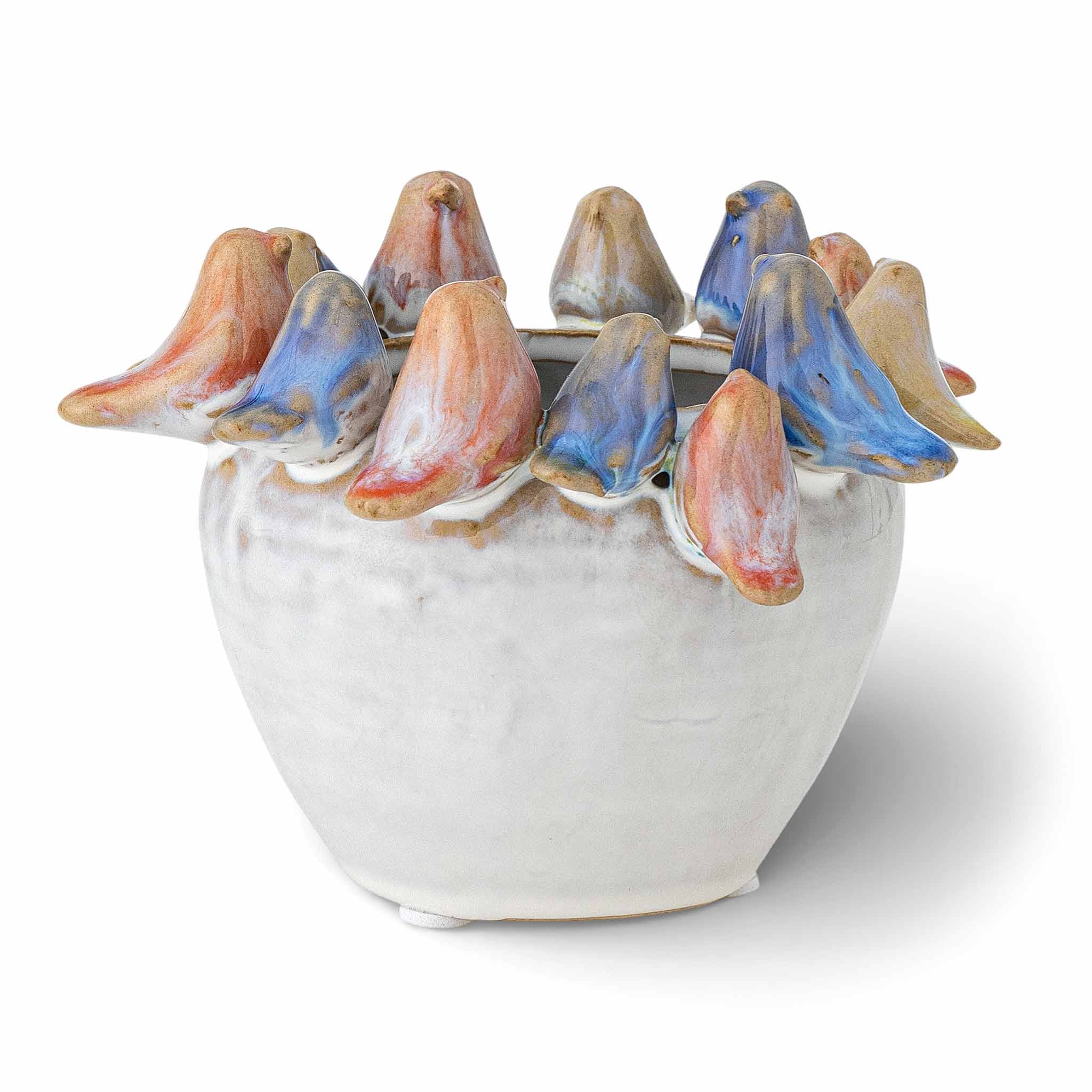 樂天商城 - Bloomingville ブルーミングヴィル 手描きアクセントが魅力のフラワーポット Eanna 多色 花鉢 植木鉢 北欧インテリア 花器 ハンドペイント グリーン ガーデン 植物ポット 鉢カバー ポタリー かわいい デザイン おしゃれ リビング