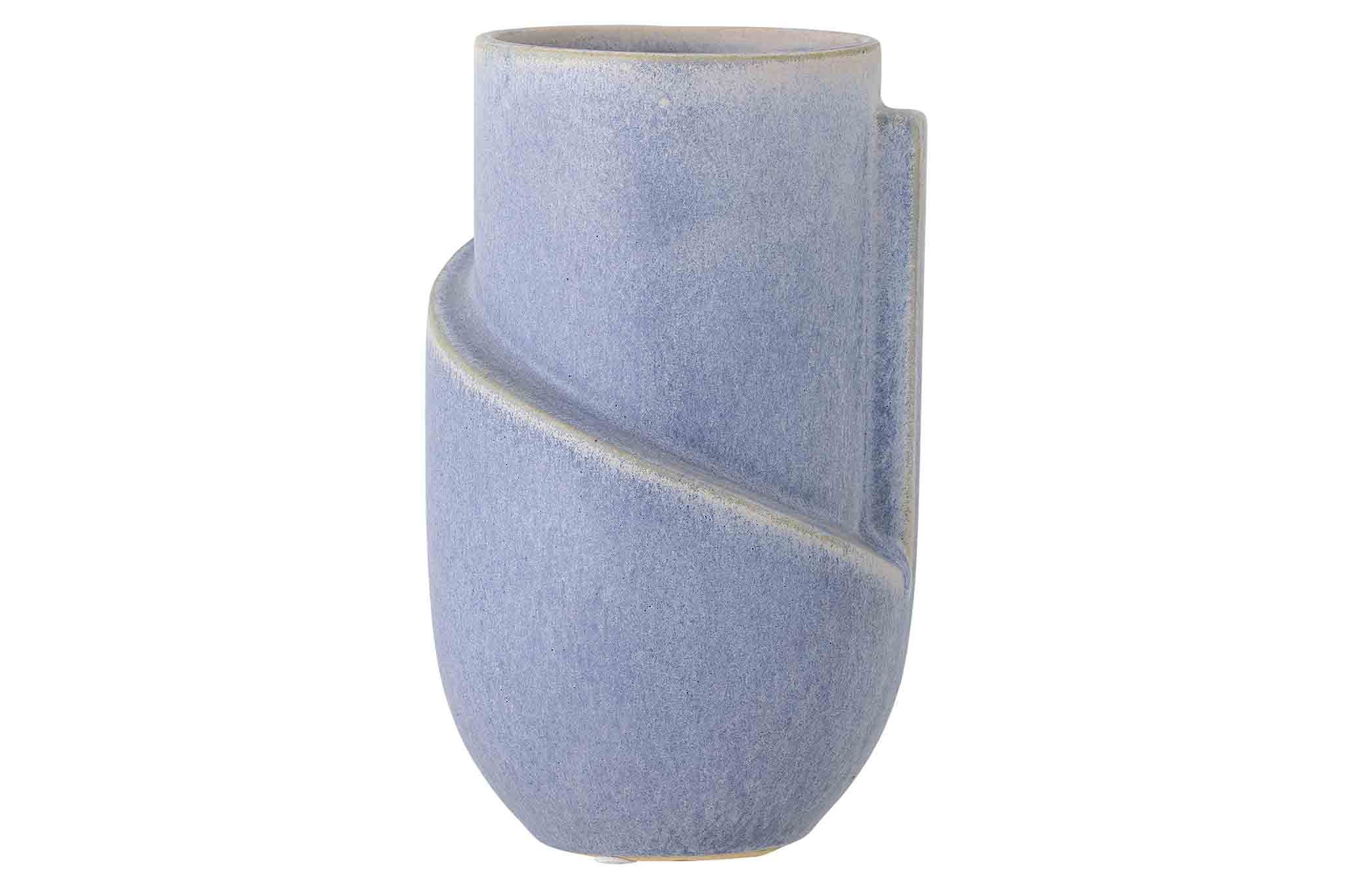 Bloomingville ブルーミングヴィル スッキリとしたラインが特徴的なライトブルーのフラワーベース Norbert Vase 高さ19cm 【北欧雑貨 インテリア おしゃれ モノトーン モノクロ シンプル モダン ナチュラル 置物 オブジェ デコレーション 花瓶 フラワーベース プランタ [2]