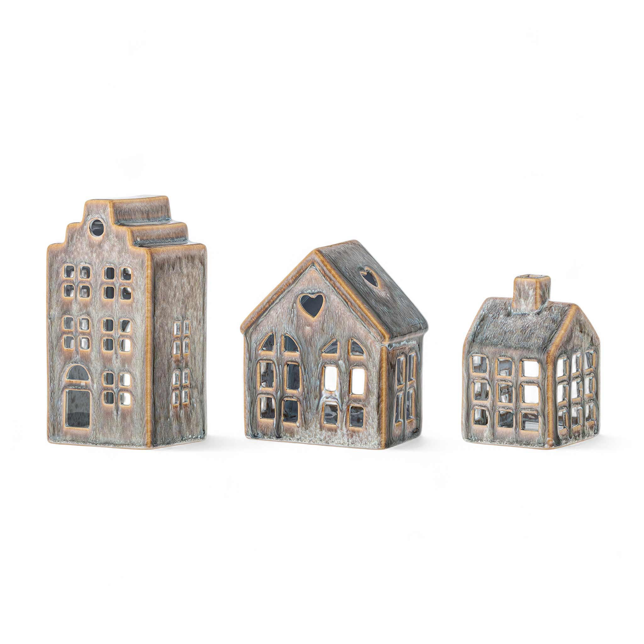 Bloomingville ブルーミングヴィル ハウスデザインのティーライトキャンドルホルダー Kalia 3点セット ティーライト LED ろうそく 照明 イルミネーション 北欧雑貨 デザイン 置き物 置物 オブジェ 日本 正規品 インテリア(3)