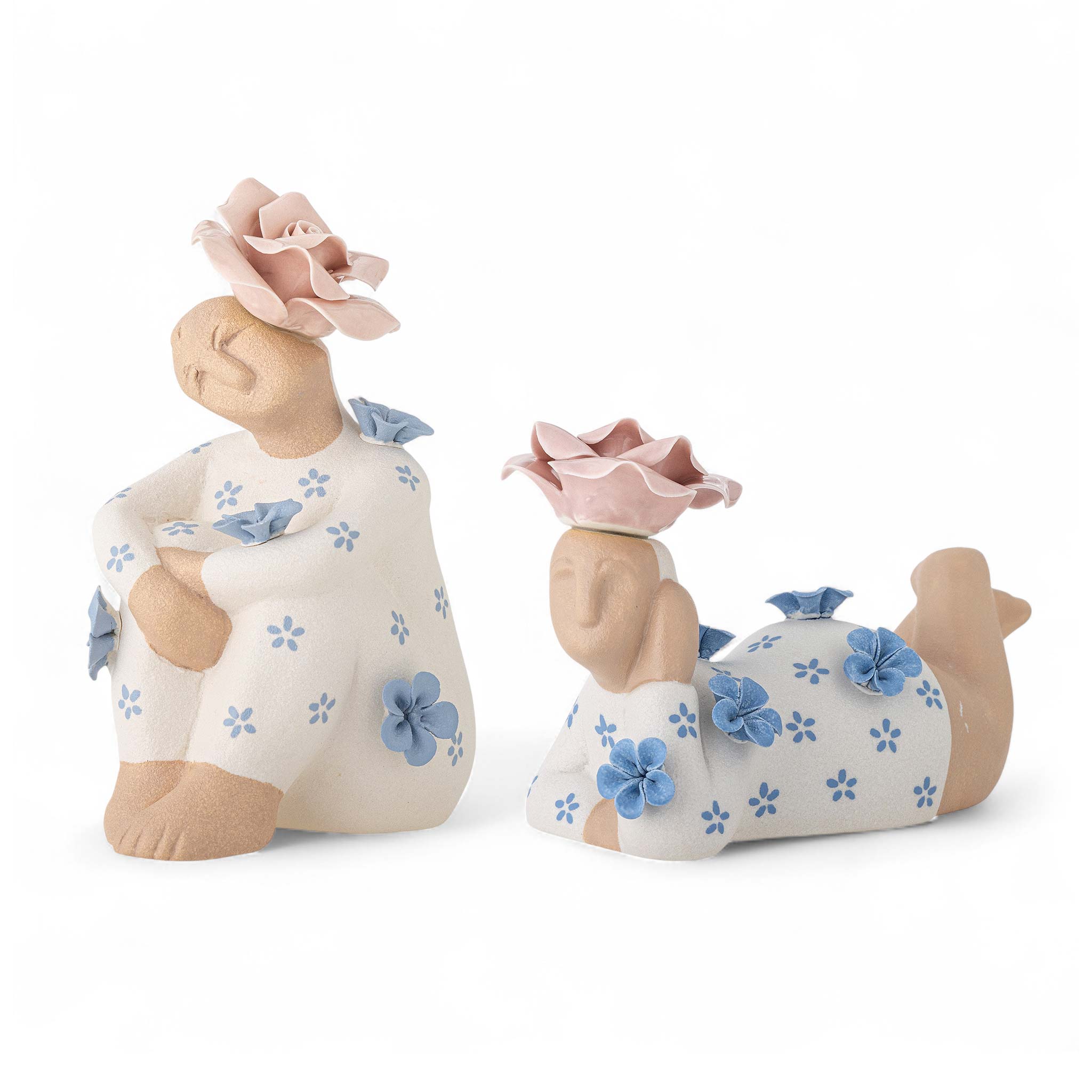Rakuten - Bloomingville ブルーミングヴィル 遊び心のある雰囲気を添える魅力的なフィギュア Floriella 2点セット 花 モチーフ 飾り 北欧雑貨 デザイン 日本 正規品 インテリア おしゃれ デンマーク モノトーン シンプル ナチュラル 置物