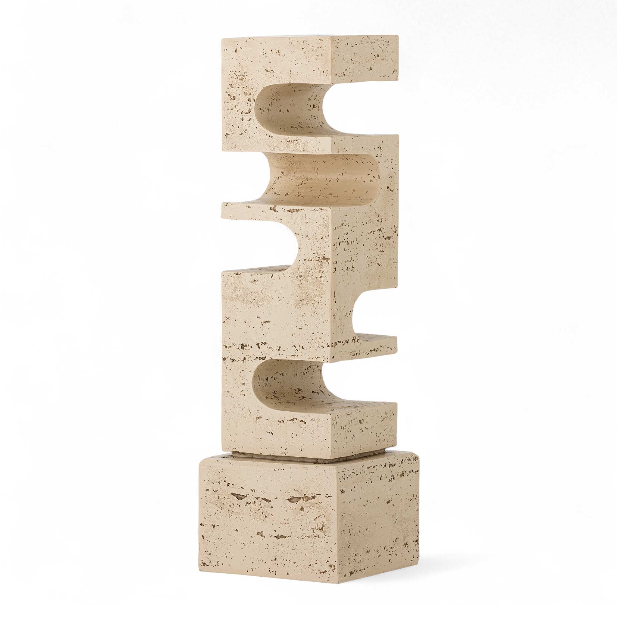 Bloomingville ブルーミングヴィル 天然石のようなポリレジン製のグラフィック彫刻オブジェ Hallam Dec..