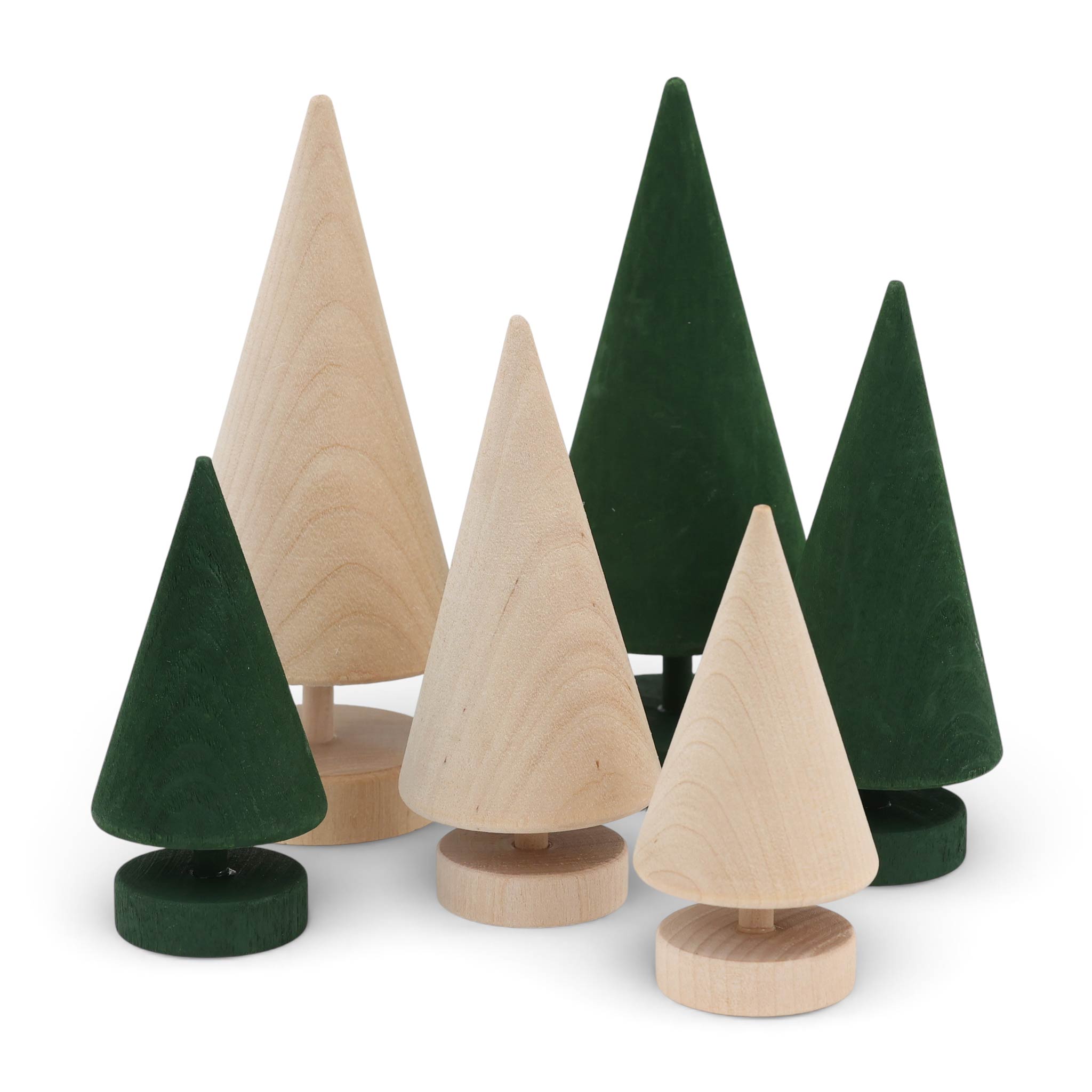 Larssons Tra ラッセントレー 小さな木製クリスマスツリーオブジェ Mサイズ 12cm ...