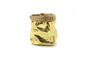 UASHMAMA 【在庫限り】セルロース 100% 洗えるペーパーバッグ Mサイズ メタリック 18×12cm 長方形【イタリア製 ハンドメイド おしゃれ 収納...