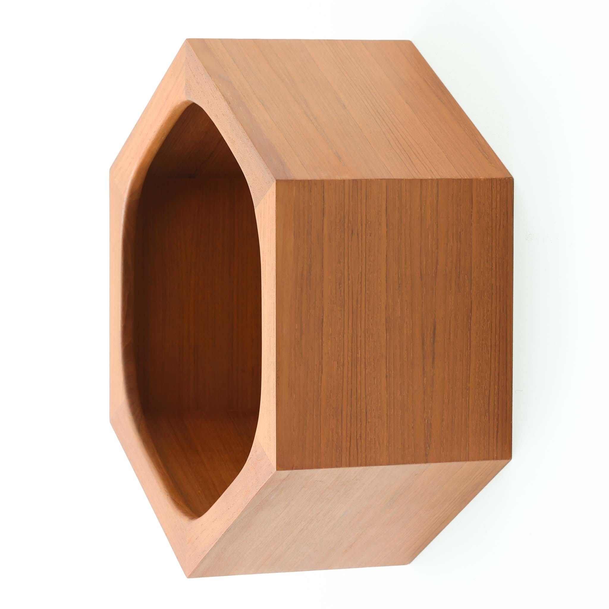 【訳ありアウトレット品】Hexagon コネクトウォールシェルフ☆北欧インテリア CHLOROS ウォールシェルフ 壁掛け ヘキサゴン ディスプレイシェルフ 組み合わせ 収納 北欧家具 デザイン チーク無垢材 チーク材 天然木 おしゃれ シンプル 高品質 おすすめ