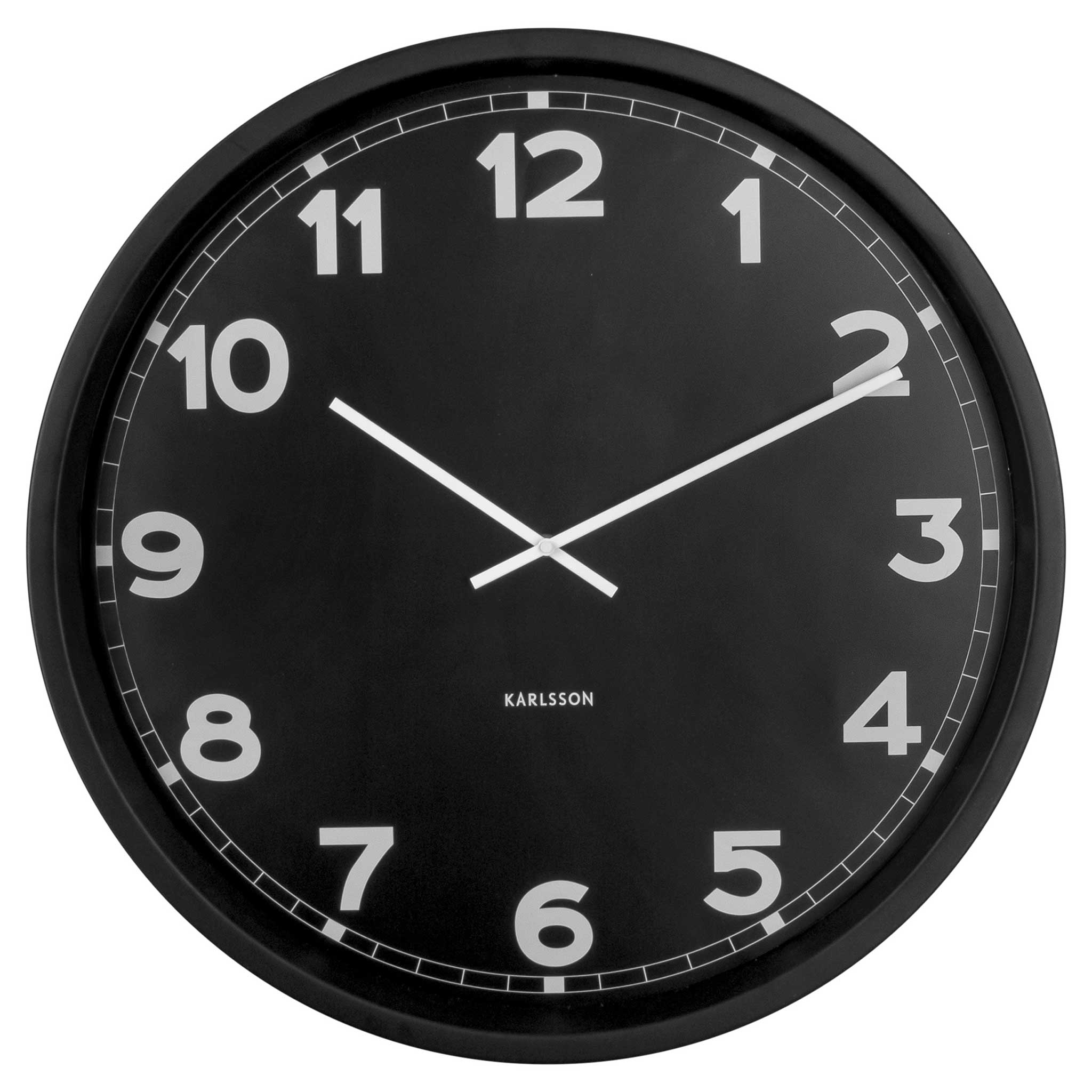 Karlsson カールソン 掛け時計 New Classic 直径60cm ブラック ウォールクロック 壁掛け時計 北欧 デザ..