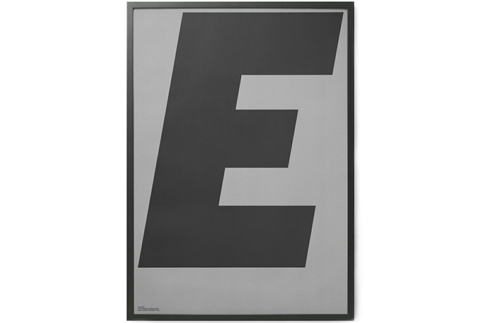 【在庫限り】【再入荷なし】PLAYTYPE アルファベット ポスター/アートプリント 70×100cm GREY - E【北欧 デンマーク おしゃれフォント 英字 モダンアート イラスト インテリア おしゃれ 壁掛け 絵画 パネル モダン モノクロ モノ
