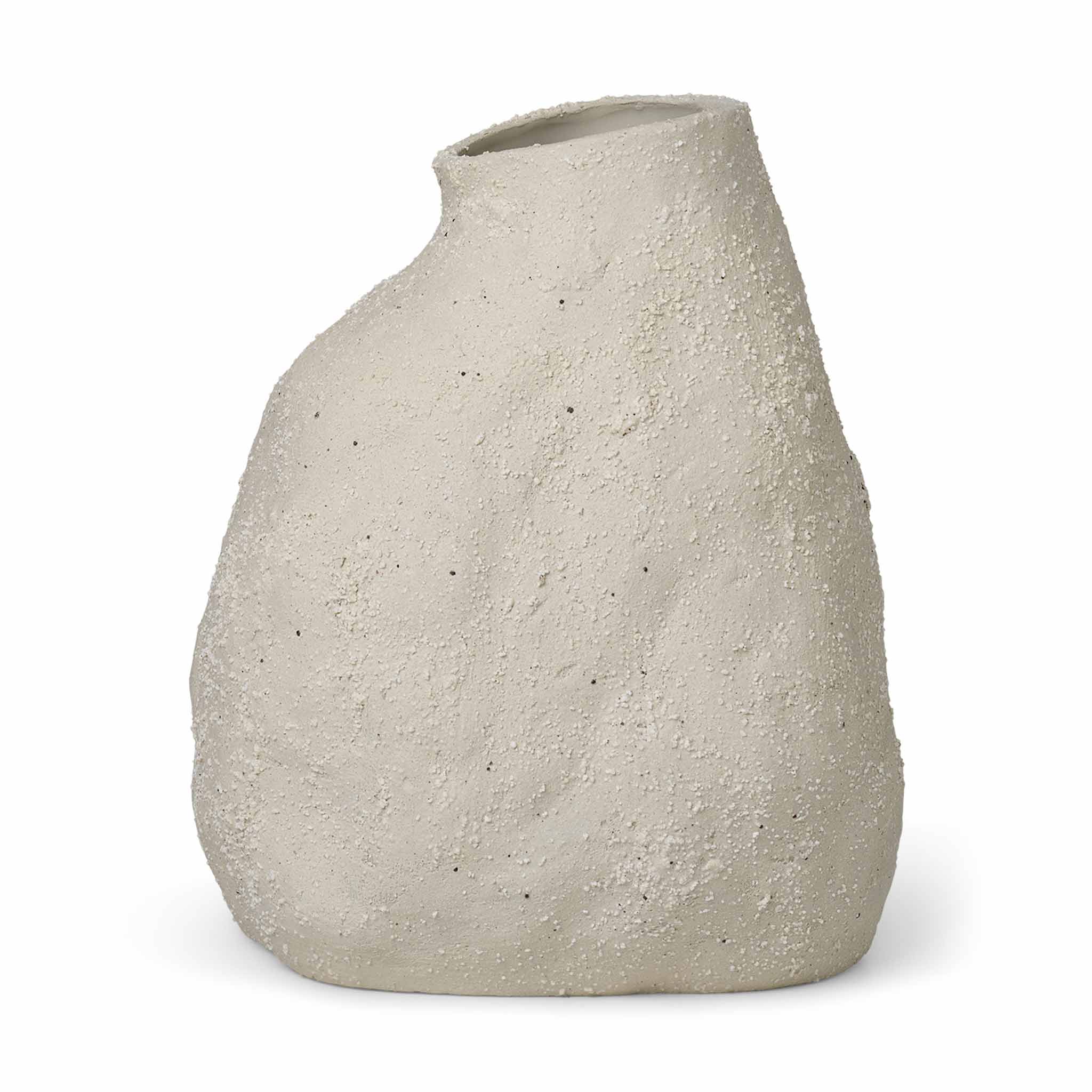 樂天商城 - Ferm Living ファームリビング テクスチャ感のあるフォルムが魅力のフラワーベース Vulca 高さ36cm ストーンウェア 花器 陶器 北欧 インテリア フラワーベース 中型 ベース 自然フォルム おしゃれ デザイン 花瓶 室内装飾 リビング