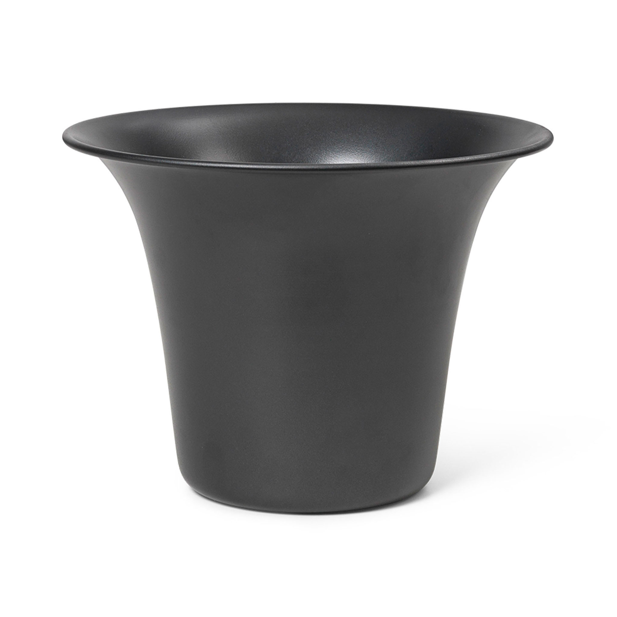 Rakuten - Ferm Living ファームリビング 軽やかな質感と美しいシルエットのフラワーポット Spun Alu 直径24cm Pot Blackened Aluminium アルミ ポット 観葉植物 プランター 北欧 インテリア 多用途 収納 ディスプレイ