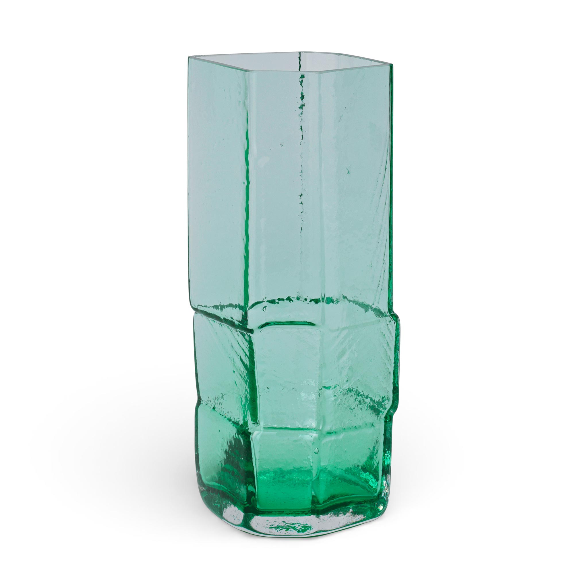 樂天商城 - Ferm Living ファームリビング 建築的なフォルムが美しいリサイクルガラス製のフラワーベース Muro Vase 高さ30cm 北欧 インテリア 吹きガラス 花器 生花 ドライフラワー 室内装飾 玄関 リビング ダイニング モダン おしゃれ