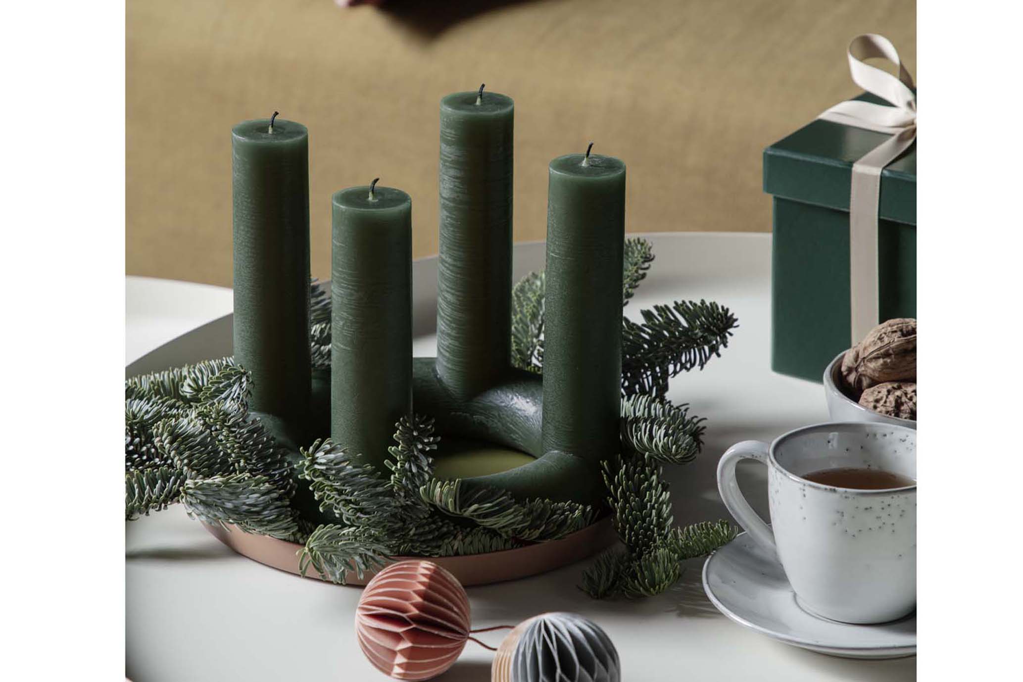 【在庫限り】【再入荷なし】Broste Copenhagen　アートピースのようなキャンドル　LUCILLE　グレープリーフ【北欧雑貨 デンマーク シンプル モダン モノトーン おしゃれ インテリア 暮らし モノクロ 可愛い おすすめ レトロ ビンテージ