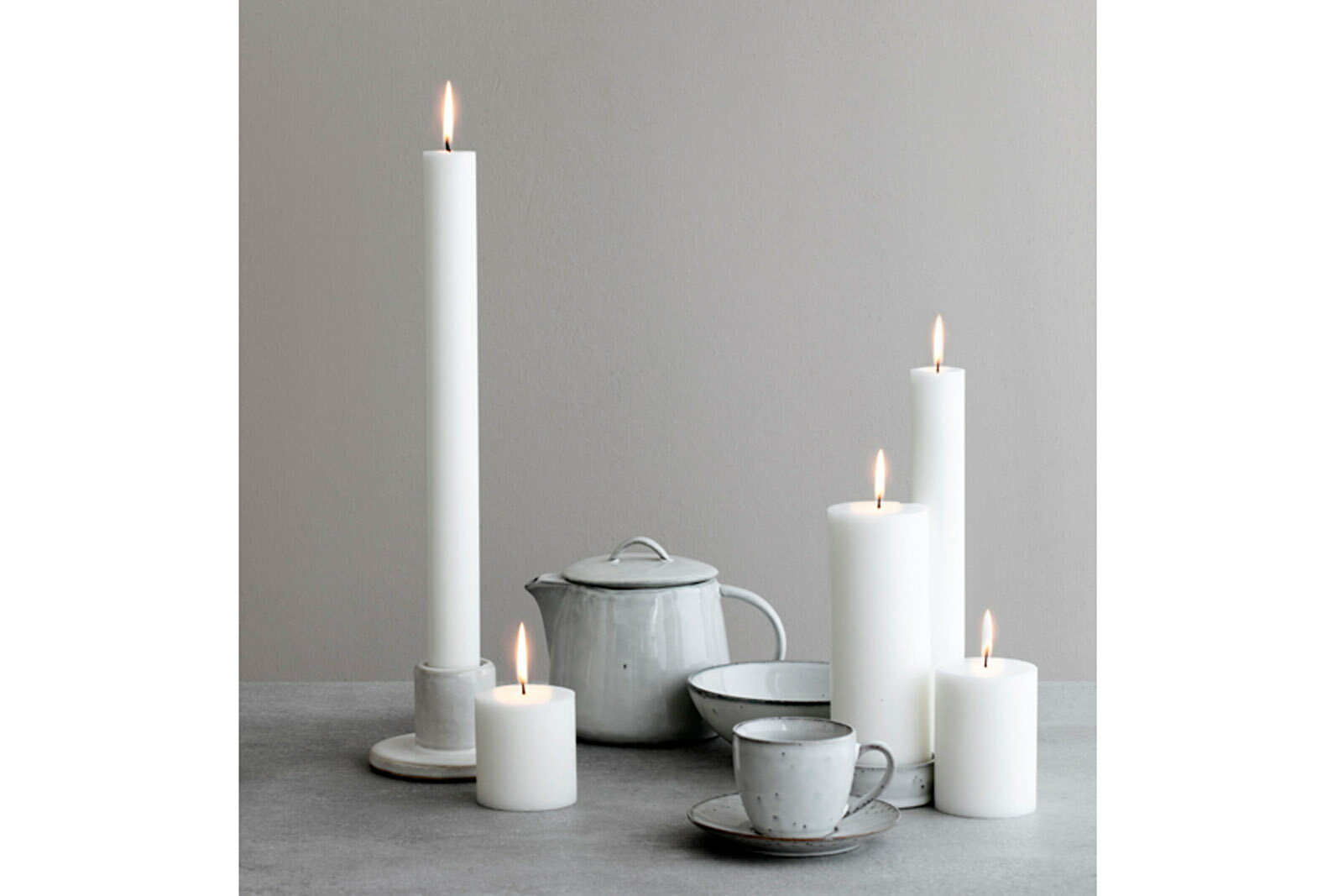 Broste Copenhagen ブロステコペンハーゲン ソフトテーパーキャンドル 直径22mm 10本セット ピュアホワイト ロウソク ろうそく 蝋燭 ライト 置き物 おしゃれ ナチュラル ブロスト デンマーク インテリア 北欧ブランド モダン