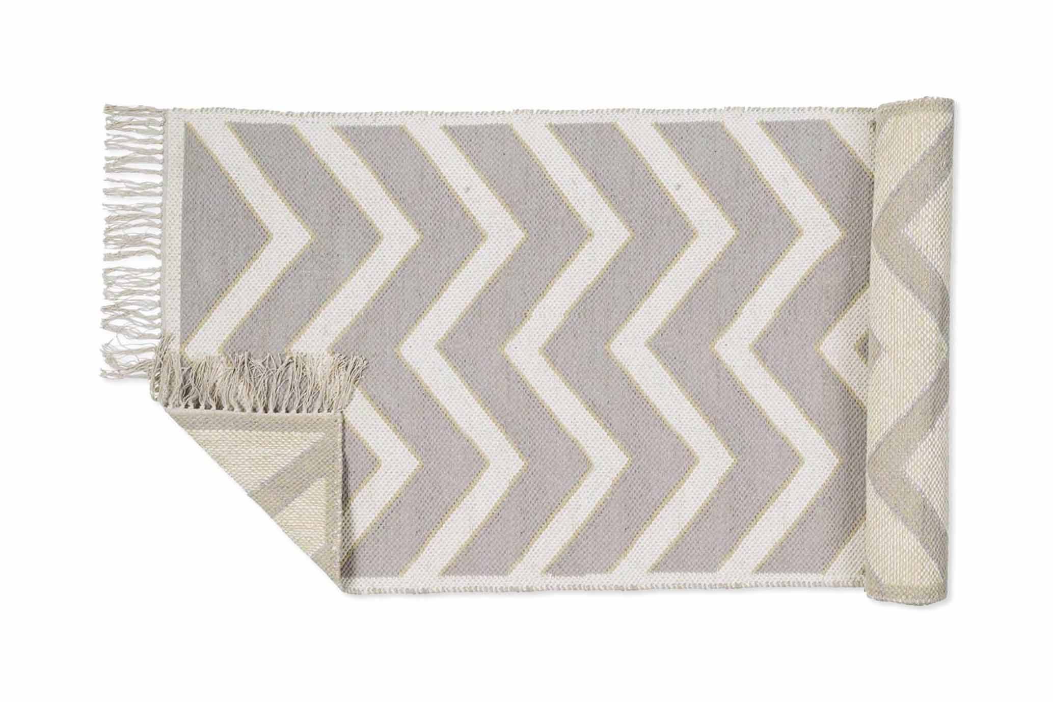 樂天商城 - 【在庫限り】【再入荷なし】Broste Copenhagen　コットン製ラグマット　NOAH　トープサンド　150×70cm【北欧雑貨 デンマーク シンプル モダン モノトーン おしゃれ インテリア 暮らし モノクロ 可愛い おすすめ レトロ ビンテージ
