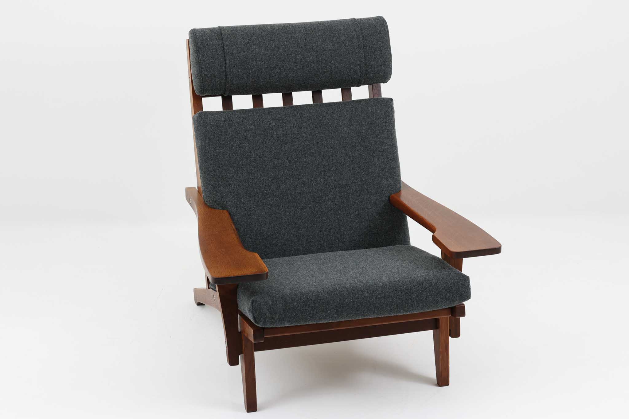 Hans J.Wegner(ハンス・J・ウェグナー) GE375 ハイバックシングルソファ スモークドオーク材 GETAMA/ゲタマ【デンマーク製 1人掛けソファ 1P ラウンジチェア アンティーク 北欧インテリア デザイナー おしゃれ リビング】 [2]