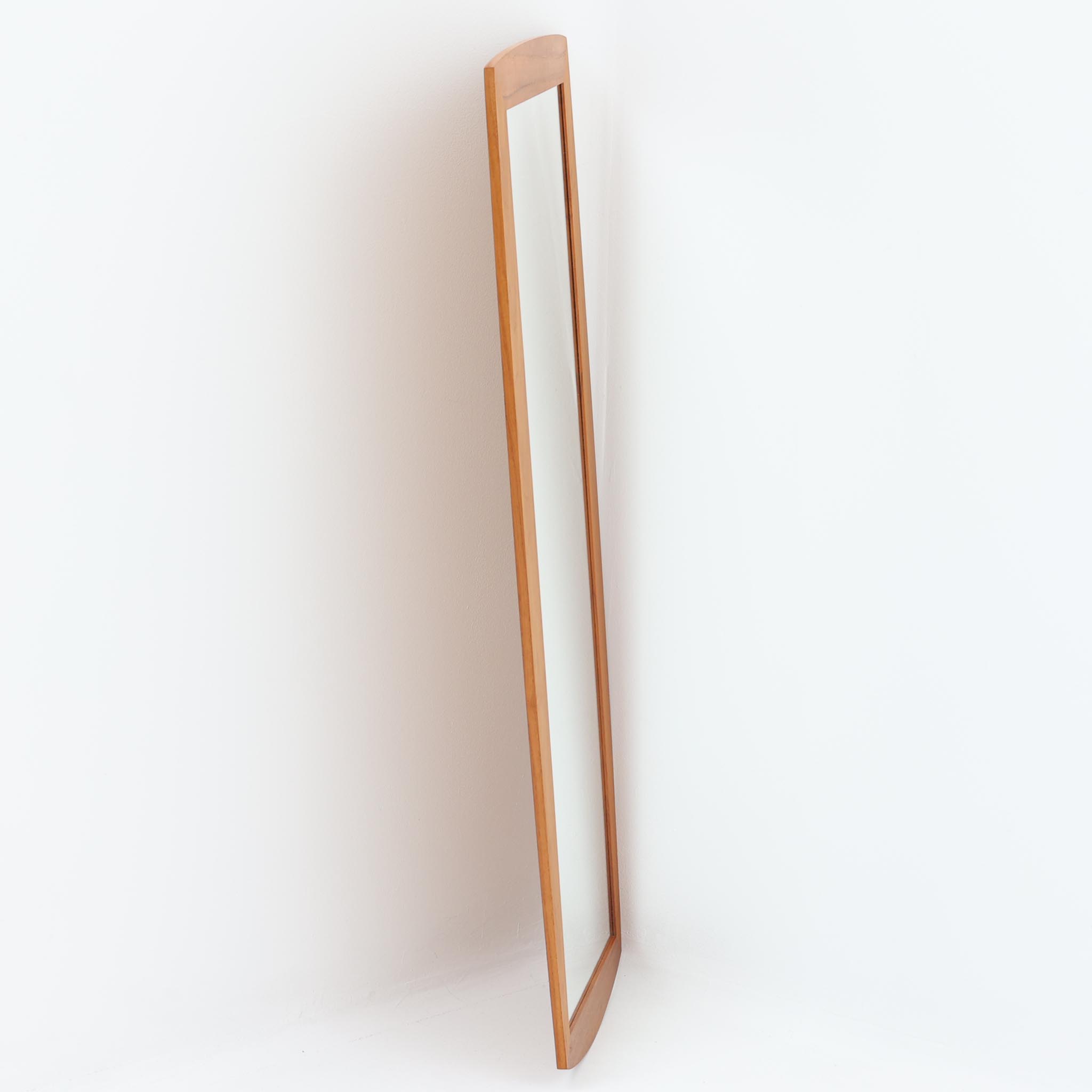 壁掛け/立掛けミラー チーク 高さ90cm デンマーク製 北欧ビンテージ家具 木製フレーム 鏡 北欧家具 全身鏡 壁掛け鏡 ミラーインテリア [2]