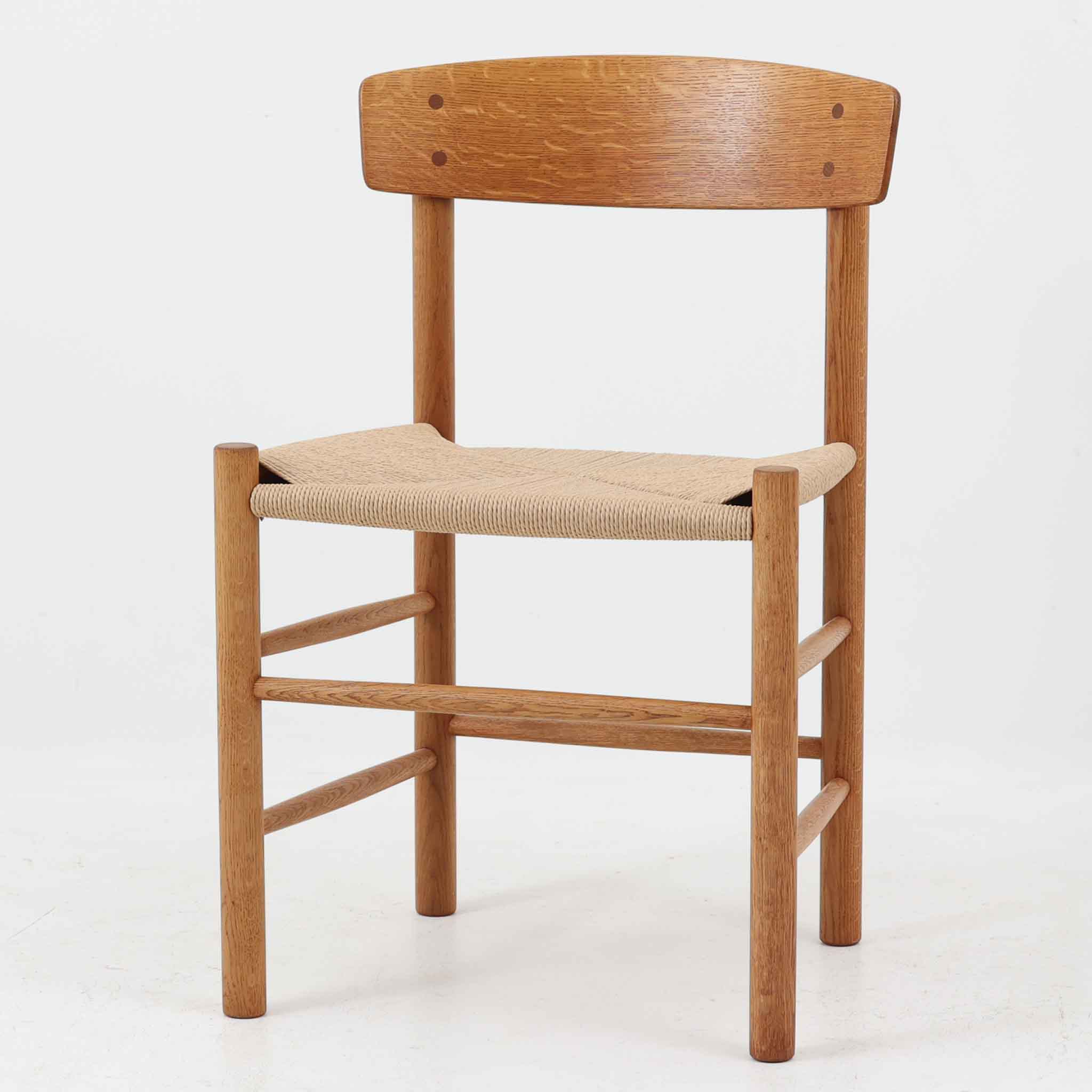 Borge Mogensen ダイニングチェア J39 オーク×ペーパーコード FDB ボーエ・モーエンセン デンマーク製 北欧ビンテージ家具 北欧家具 木製椅子 編み座チェア 食卓椅子 ナチュラル家具 ビンテージインテリア