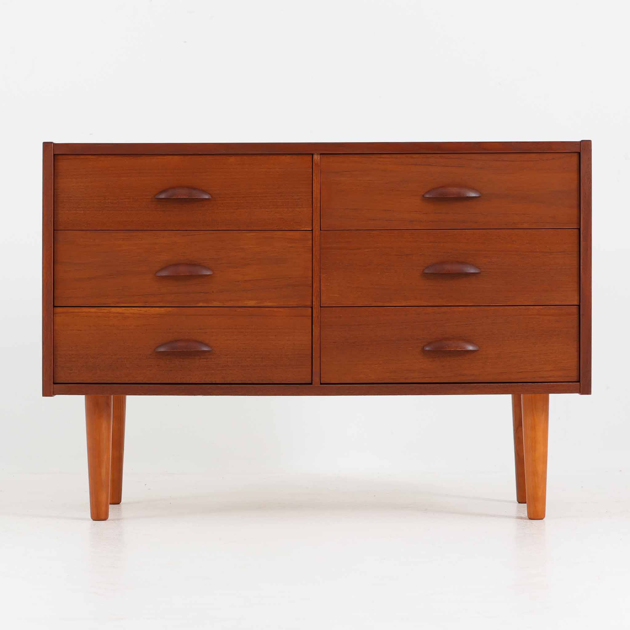 多段チェスト小ぶりチーク幅85cm...