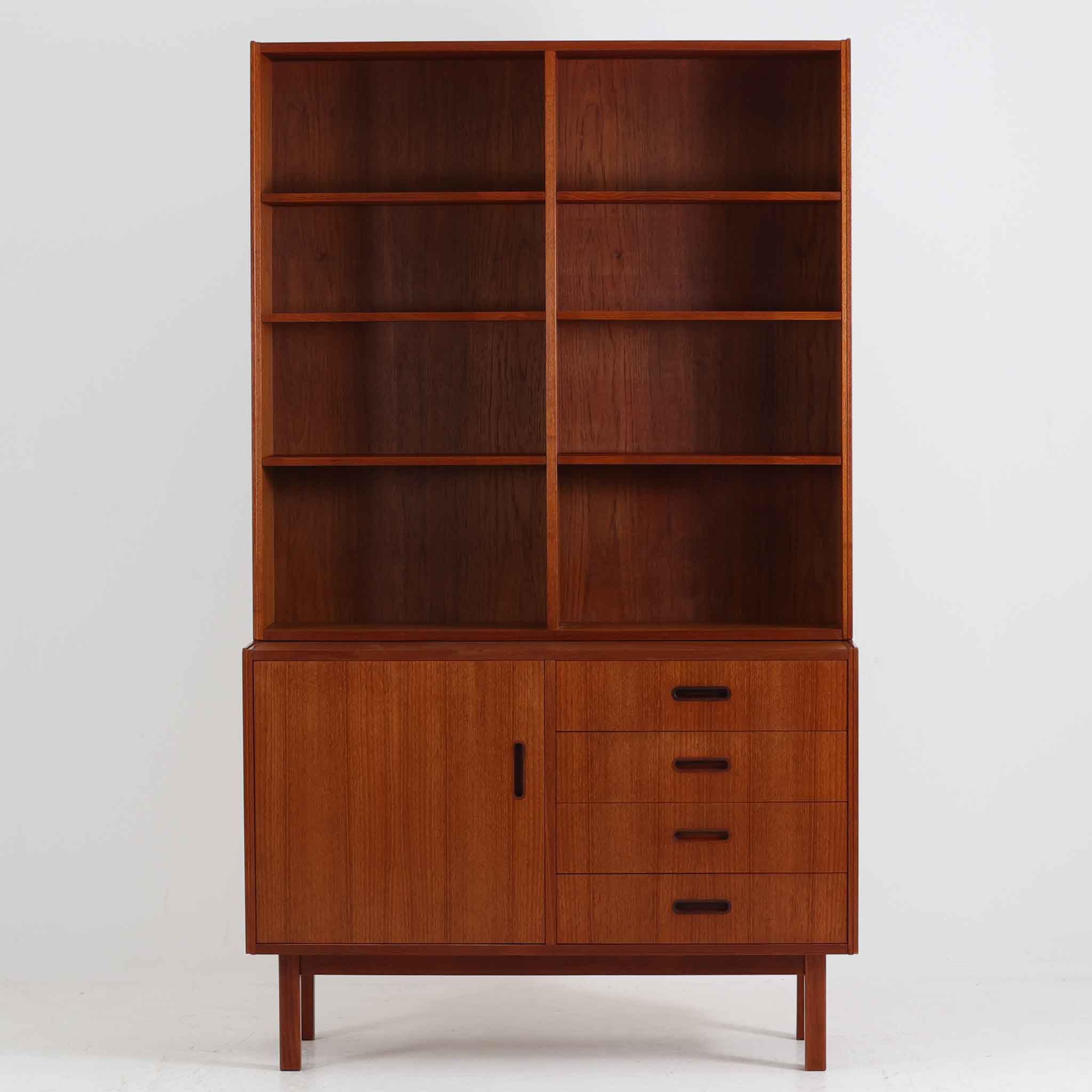 樂天商城 - ディスプレイシェルフ チーク 幅100cm スウェーデン製 北欧ビンテージ家具 収納家具 本棚 キャビネット 木製 北欧インテリア シェルフ