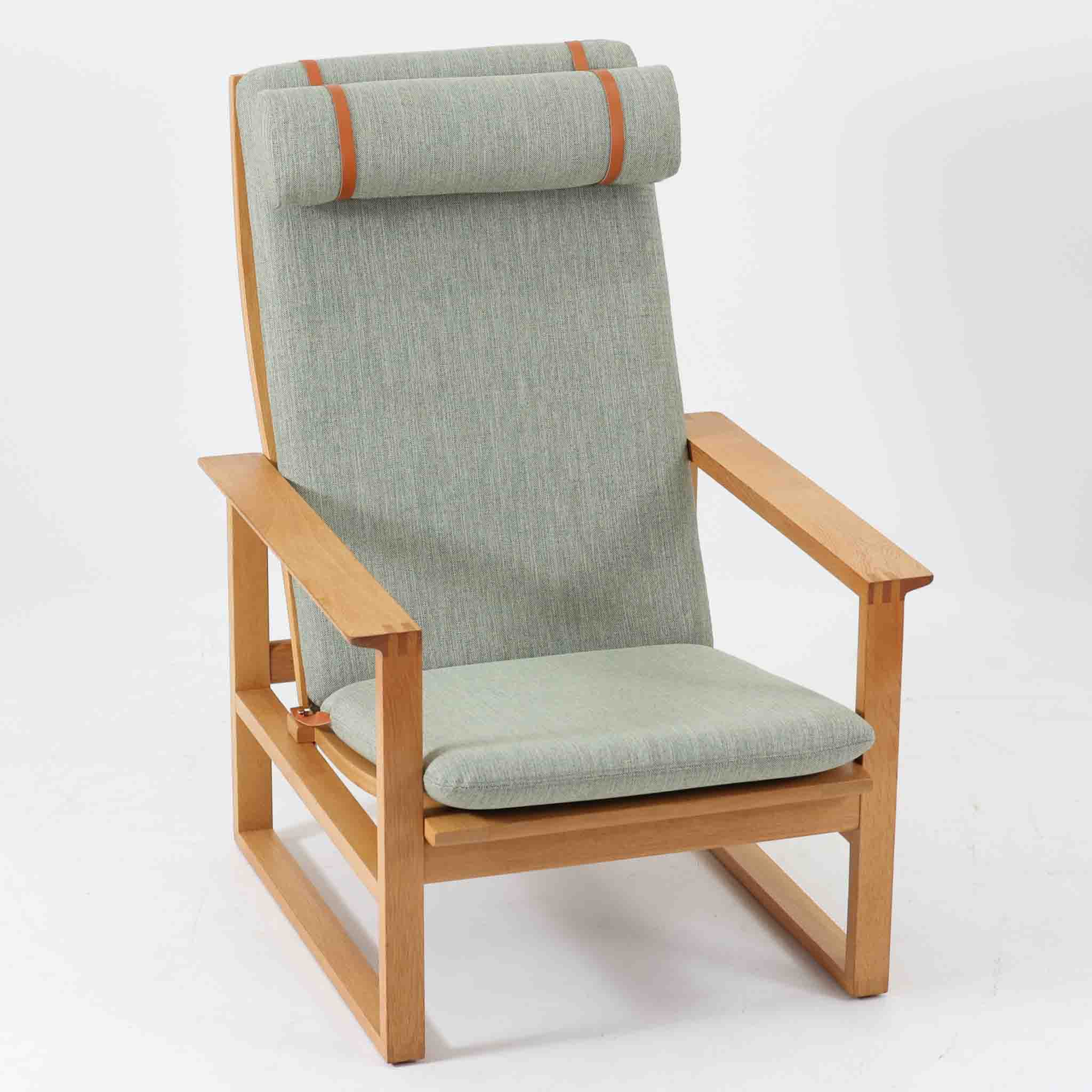 Borge Mogensen ハイバックチェア Model 2254 オーク Fredericia ボーエ・モーエンセン フレデリシア デンマーク製 北欧ビンテージ家具 ラウンジチェア 一人掛け 木製 椅子 北欧家具 高背 安楽椅子 直線的 [3]