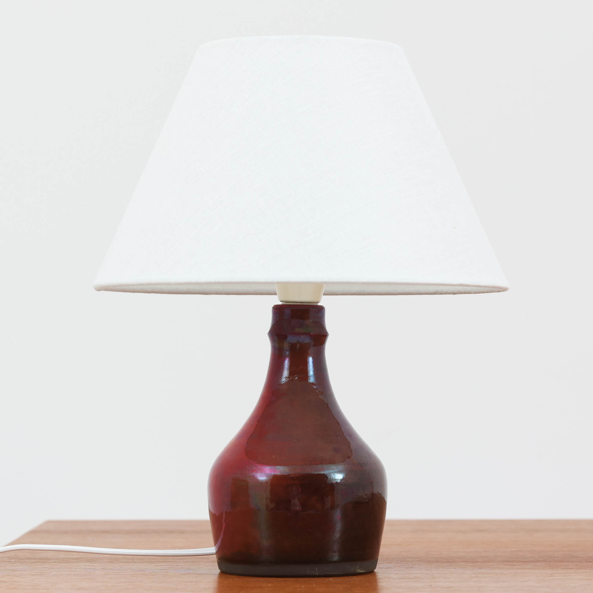 樂天商城 - Hyllested Keramik テーブルランプ 高さ32cm ヒュレステッド・セラミック デンマーク製 北欧ビンテージ家具 陶器照明 卓上照明 間接照明 北欧照明 赤茶 陶芸作品 円形フォルム 飾り照明