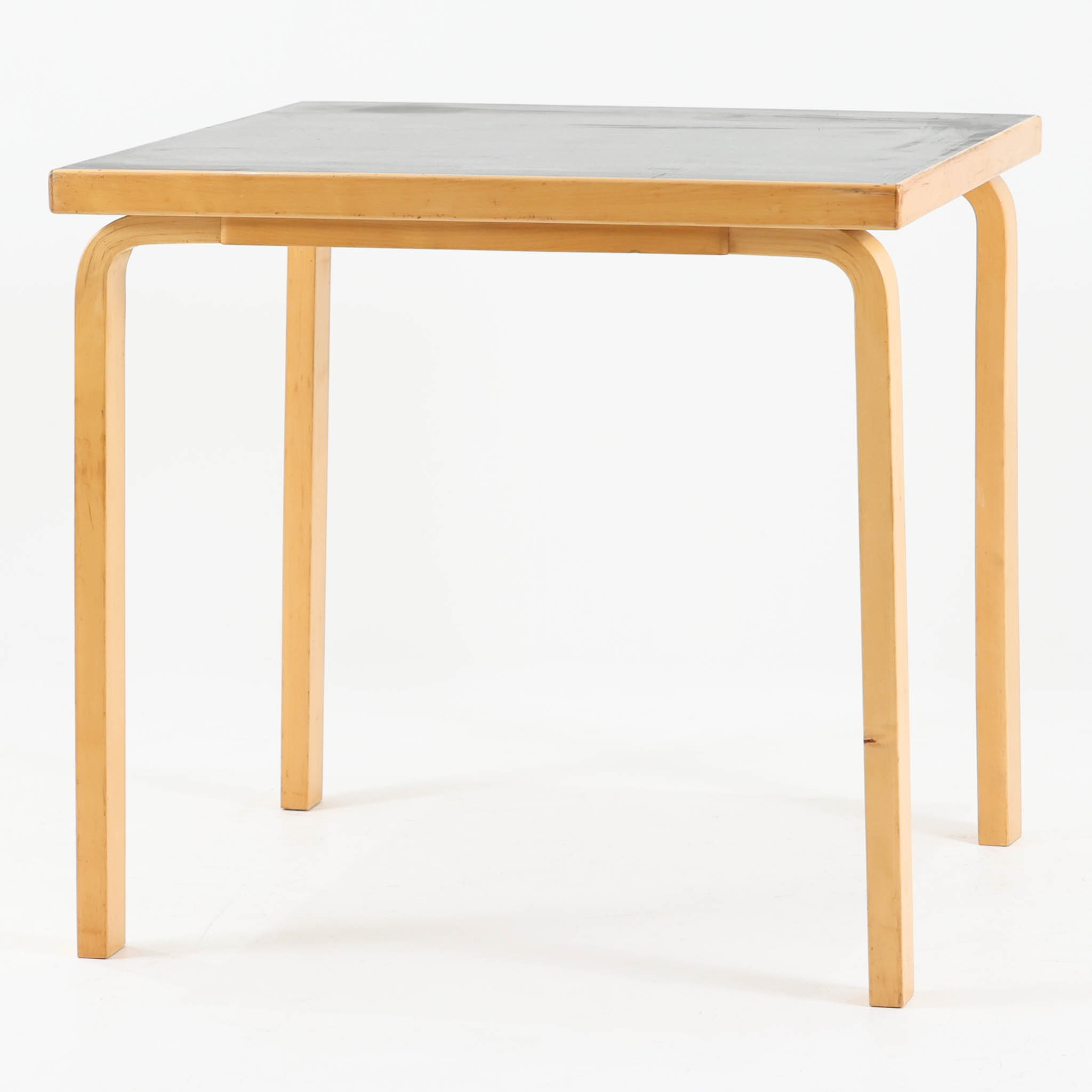 樂天商城 - Alvar Aalto 正方形ダイニングテーブル 81C バーチ×リノリウム 幅75cm Artek アルヴァ・アアルト アルテック フィンランド製 北欧ビンテージ家具 曲木テーブル 木製テーブル 正方形机 食卓机 ワークテーブル 名作家具