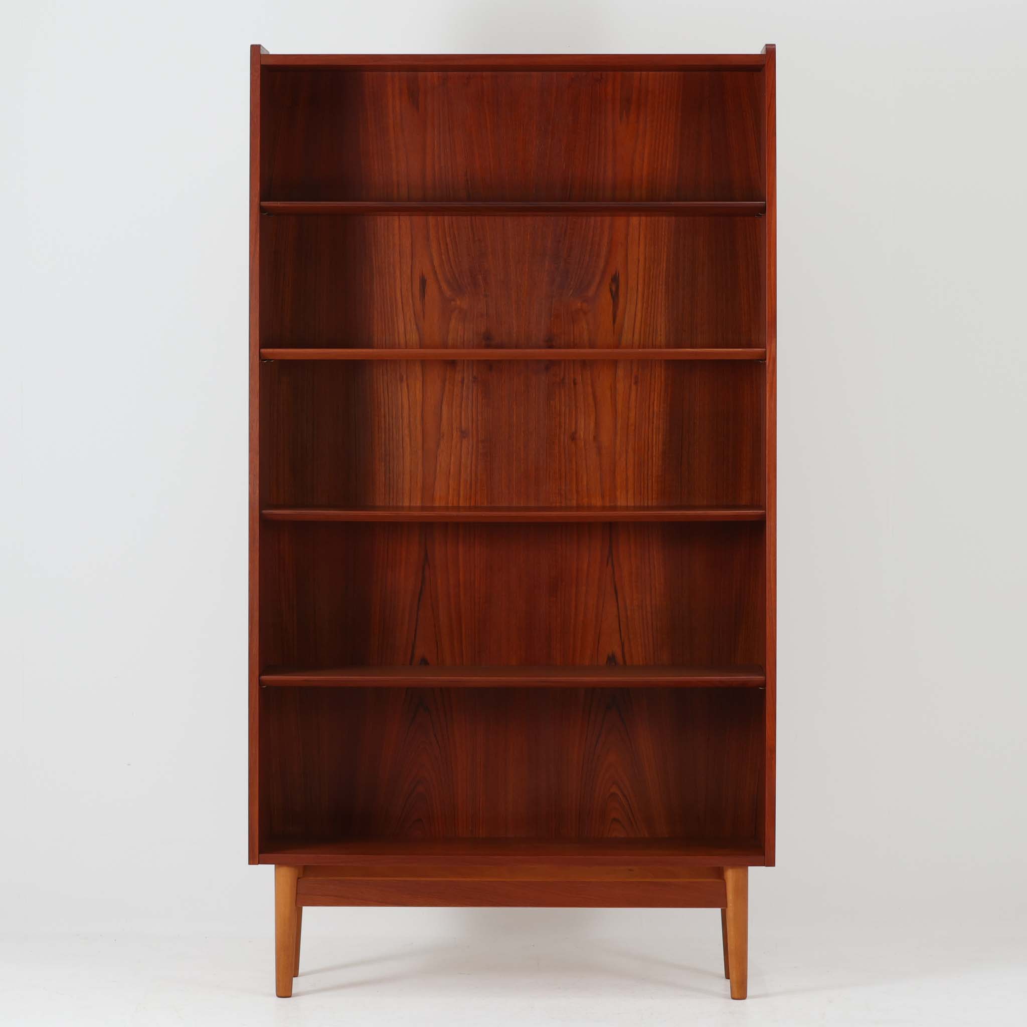 Johannes Sorth ブックシェルフ チーク材 幅100cm Bornholms Mobelfabrik ヨハネス・ソース デンマーク製 北欧ビンテージ家具 本棚 収納棚 飾り棚 木製 北欧家具 オープンラック ディスプレイラック シェルフ