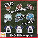 送料無料！EXO  刺繍ワッペン Love me Right ラグビーワッペン 公式グッズ