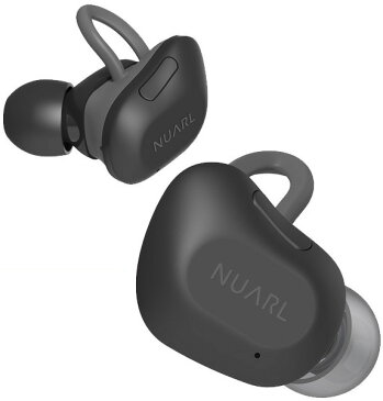【送料無料】 NUARL(ヌアール) NT01 Bluetooth(ブルートゥース)/完全ワイヤレス/IPX4耐水/5h再生/マイク付/軽量5g/左右独立ステレオイヤホン【マットブラック】