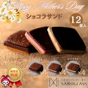 母の日 プレゼント ショコラサンド 12個入り チョコサンド チョコレート ギフト バレンタインデー ホワイトデー クリスマス 贈り物 記念日 プレゼント 詰め合わせ チョコ サンドグラス クッキーサンド カカオバニラ ピスタチオ イチゴの商品画像