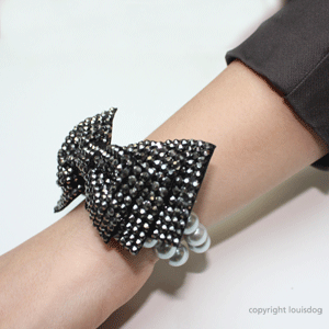 SALEセール【Louisdogルイスドッグ】Mom　Bracelet　セレブなブレスレット ブラック