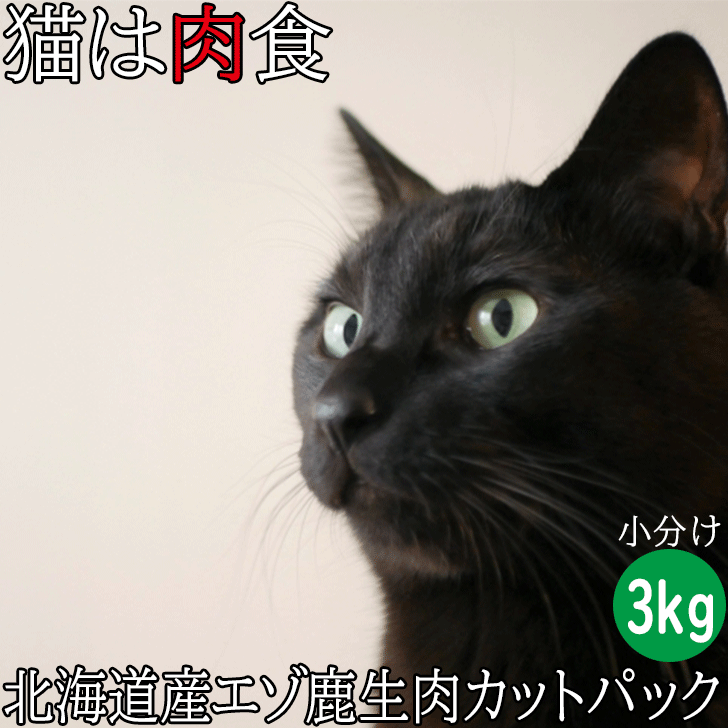 猫用 エゾ鹿生肉 フード ねこ用 ネコ用 ペット用北海道産 エゾ鹿肉 生肉 キャットフード 猫 お肉 フード 無添加 鹿肉 冷凍 手作りご飯 国産 日本製 国内生産 トッピング ペットフード 新鮮 無添加