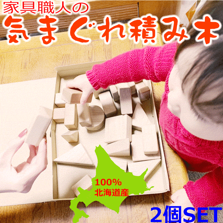 【気まぐれ積み木 お得な2セット】知育玩具 お手頃価格 木のおもちゃ おうち時間 おすすめ 積み木 積木 つみき 知育 子供 ベビー 1歳 2歳 誕生日 プレゼント おもちゃ 日本製 国産 ブロック 木製 お試し お徳用 ツミキ 出産祝い キューブ 男の子 女の子 クリスマス 木製