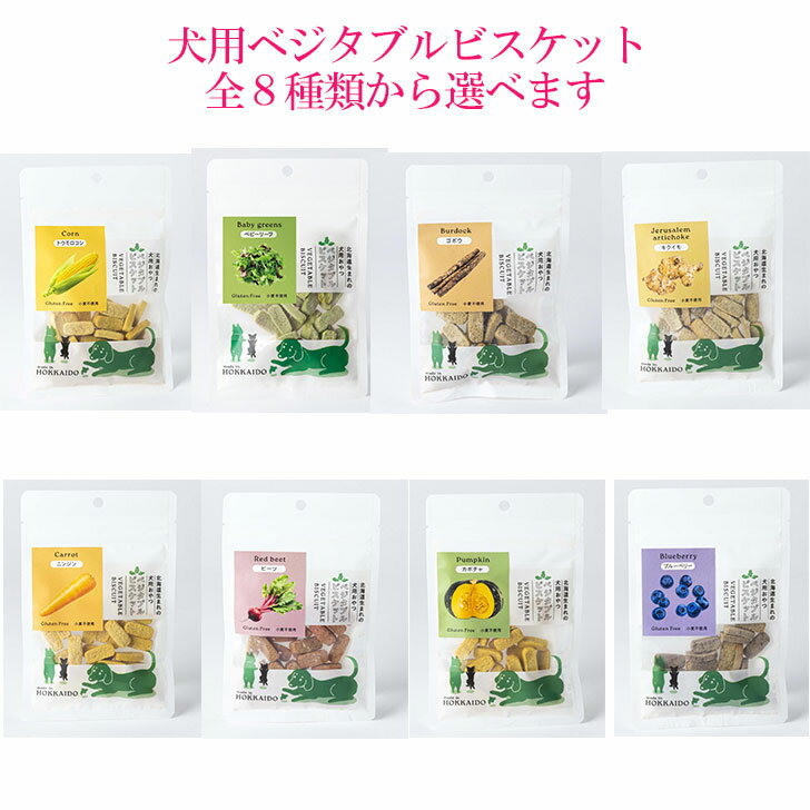 【犬用ベジタブルビスケット 50g 全8種類】犬 いぬ ドッグフード ペットフード 野菜のおやつ ゴボウ キクイモ カボチャ ビーツ ニンジン ブルーベリー ペット ヘルシー 北海道産 日本製 国産 国内生産 国産野菜 無添加 プレゼント 安心安全 手作り 穀物不使用 じゃがいも