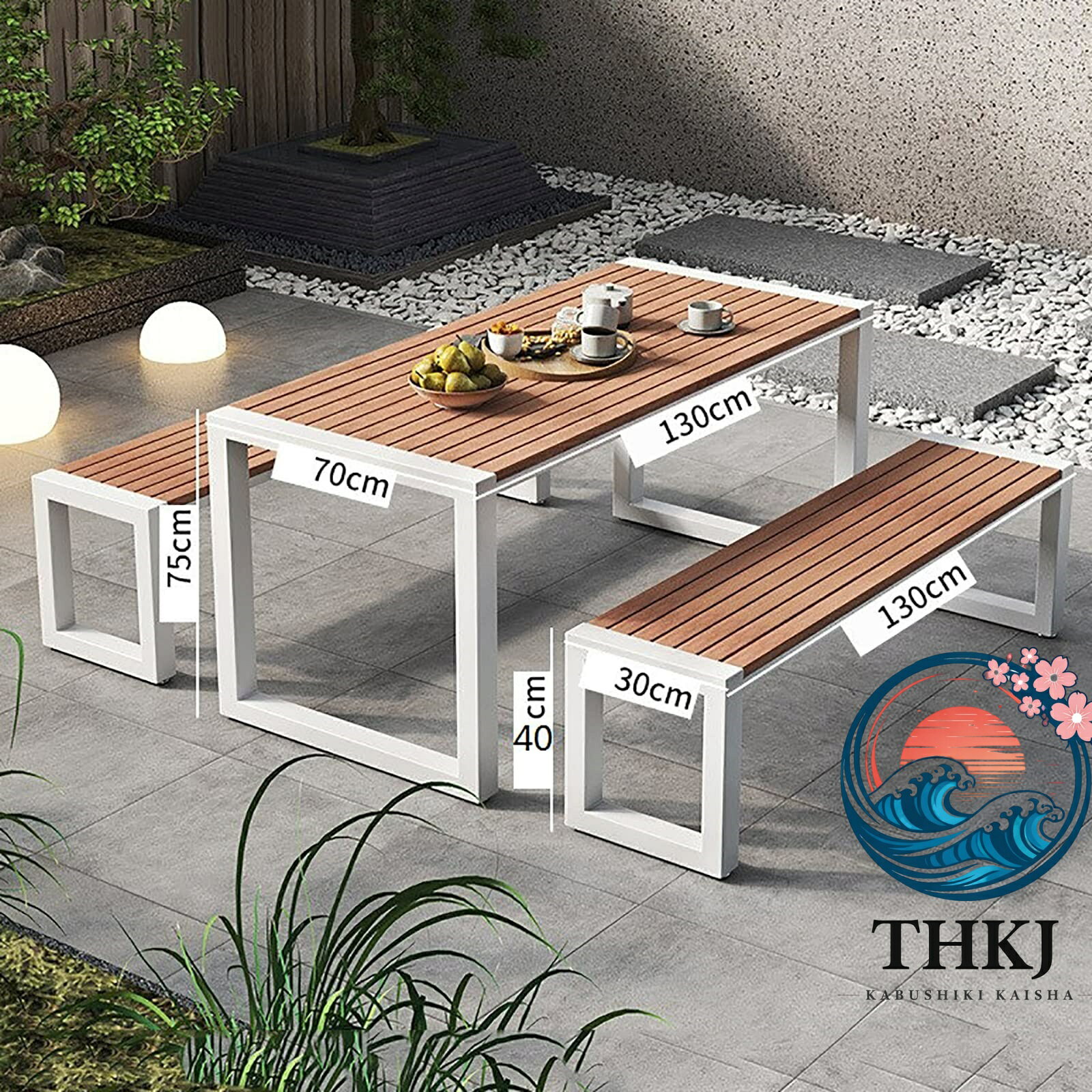 【全品2点で5%OFF】ガーデンテーブルセット 屋外ダイニングテーブルとベンチ 3 点...