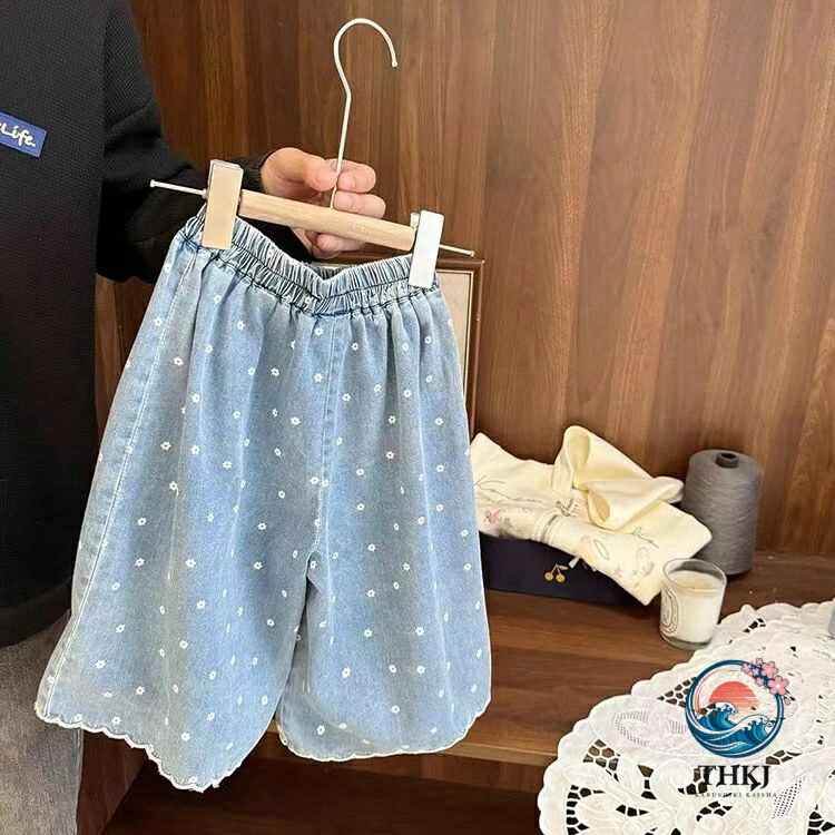 【送料無料】パンツ 女の子 デニムパンツ ベビー キッズ 薄手 春 夏 秋 春服 夏服 ...