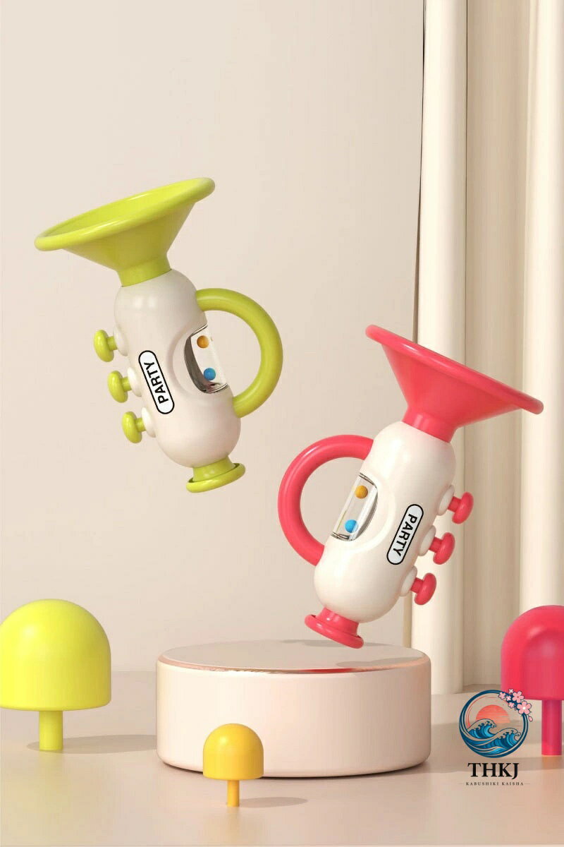 chocotto+(ちょこっとぷらす)のトランペット型笛おもちゃ 幼児向け面白い吹奏遊び道具 低年齢男女の子供遊び雑貨｜アングル2