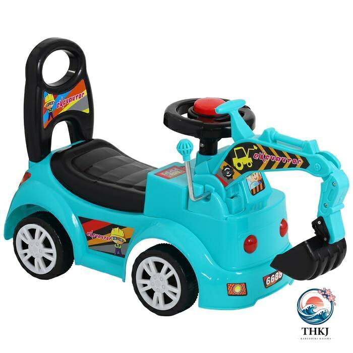【全品2点で5%OFF】音楽付き子供足けりショベルカー 男児乗用遊具誕生日プレゼント