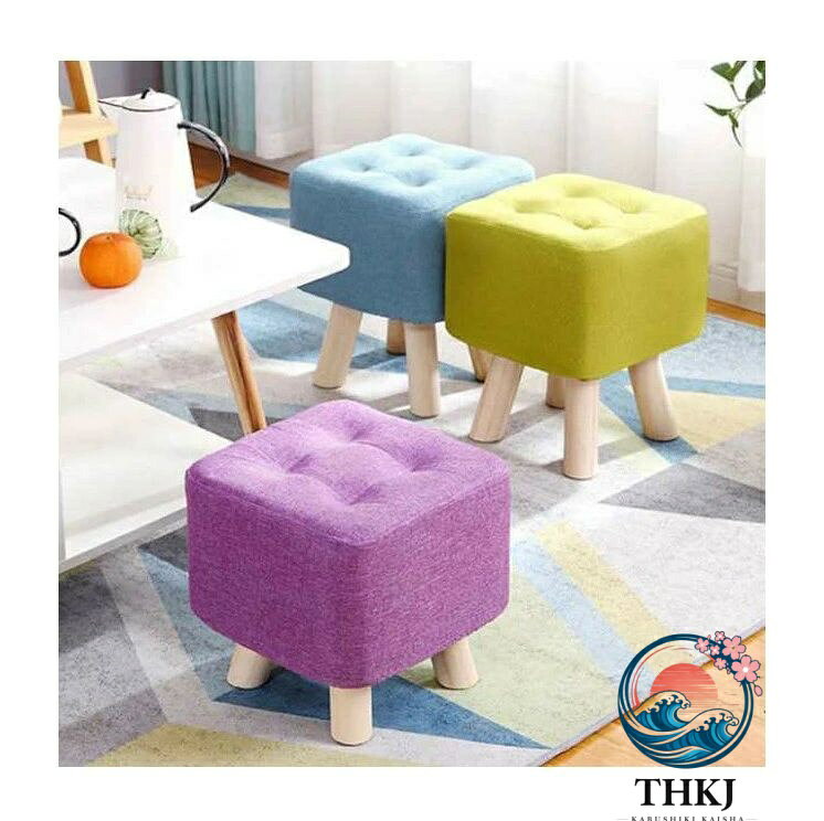 【全品2点で5%OFF】布製 ロータイプ ミニ 椅子 フットレスト オットマン 高さ 29cm 35cm 足置き台 小さい おしゃれ ミニスツール 北欧 子供 足置き 四角 スクエア スツール 低め 玄関 腰掛け 靴履き椅子 一人暮らし 木製 [2]
