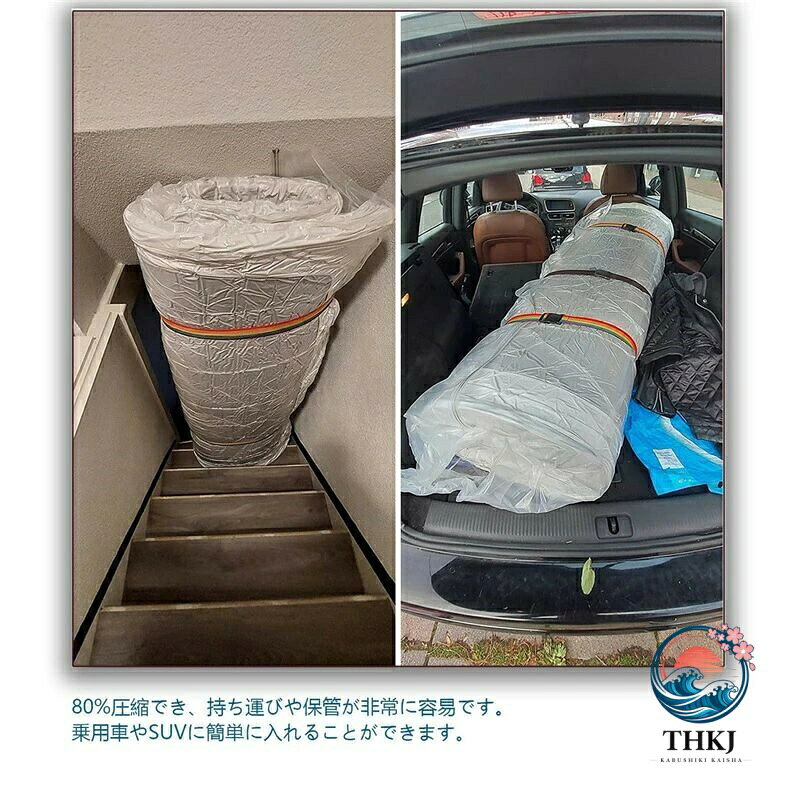 chocotto+(ちょこっとぷらす)のセミダブル 収納袋大型ラテックス フォームマットレス用圧縮 真空マットレス｜アングル2