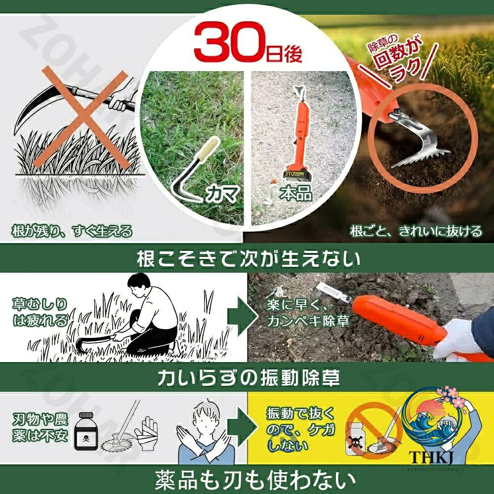 草刈り機 充電式 電動草取り機 コードレス 雑草取り 草抜き機 ガーデニング道具