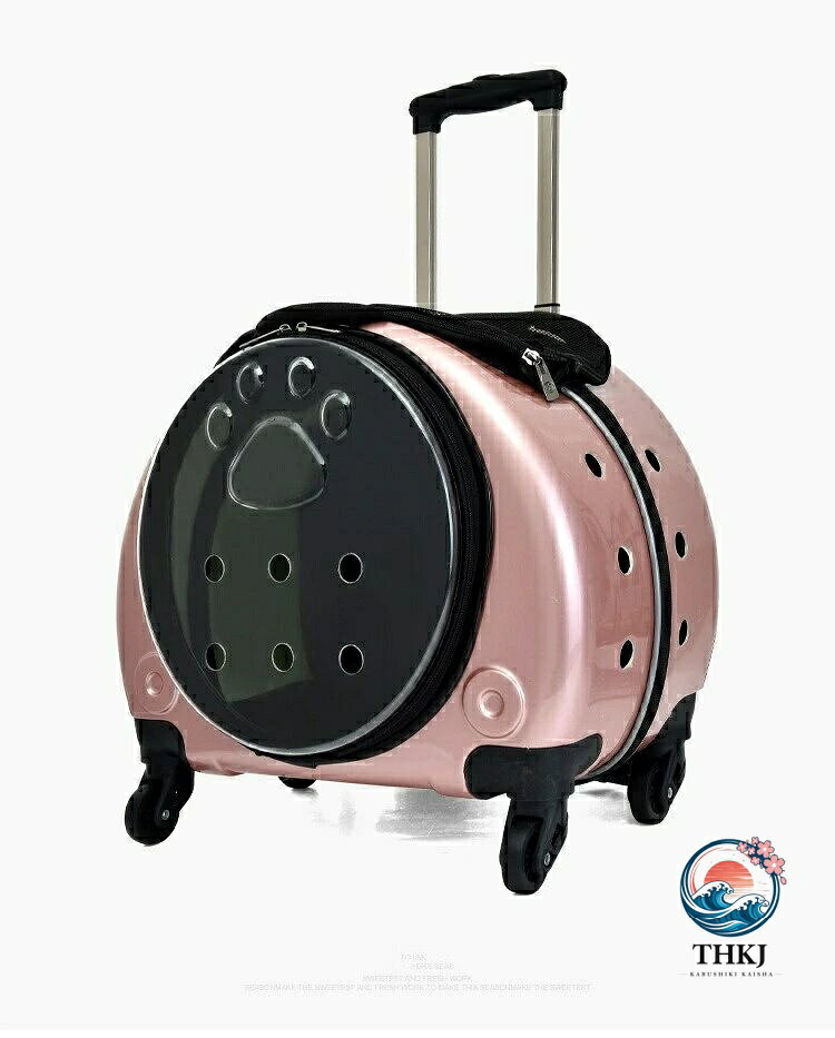 ペット トロリーケース ペットバッグ キャリーリュック 多機能 猫 小型犬 キャスタ...