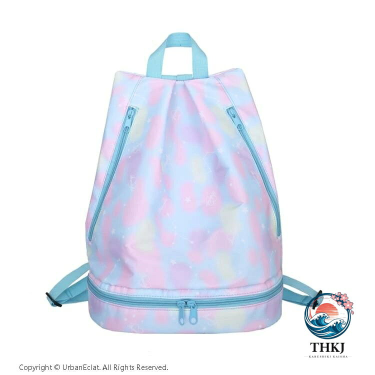 プールバッグ 女の子 ナップサック 2 層式 キッズ おしゃれ リュック型 子供 ビー...