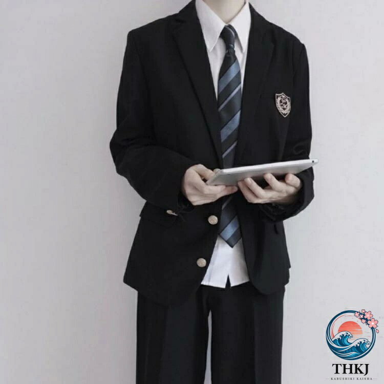chocotto+(ちょこっとぷらす)の4 点セット 男子高校制服 男子 制服 ブレザー スクールジャケット ロングパンツ 長袖 スクールシャツ ネクタイ 無地 スーツ コート フォーマル 学生服 高校生 男子中学生 学生服 大きいサイズ スクール 文化祭 入学式 卒業式 学生｜アングル2