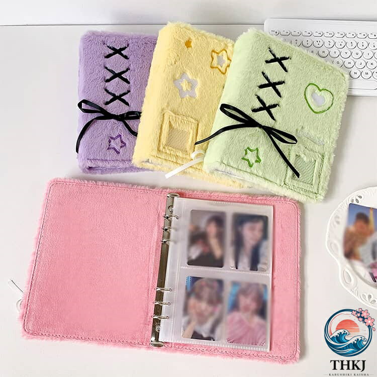 【全品2点で5%OFF】シール帳 もふもふ リボン ぬいぐるみノート ふわふわ シール収納 手帳 女の子向け 手帳 アルバム 収納用 バインダー ノート アルバム 推し活グッズ DIY 活用 メモ帳 シール帳 かわいい 手 chocotto-10059021 chocotto+(ちょこっとぷらす) サンプル画像3