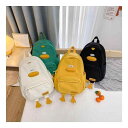 かわいいアヒルデザインの軽量キャンバスリュック!幼稚園の通園や遠足、旅行にぴったりで、男の子も女の子も楽しく背負えるコンパクトサイズ。軽量設計でふわっと軽くて疲れにくいリュックサックです